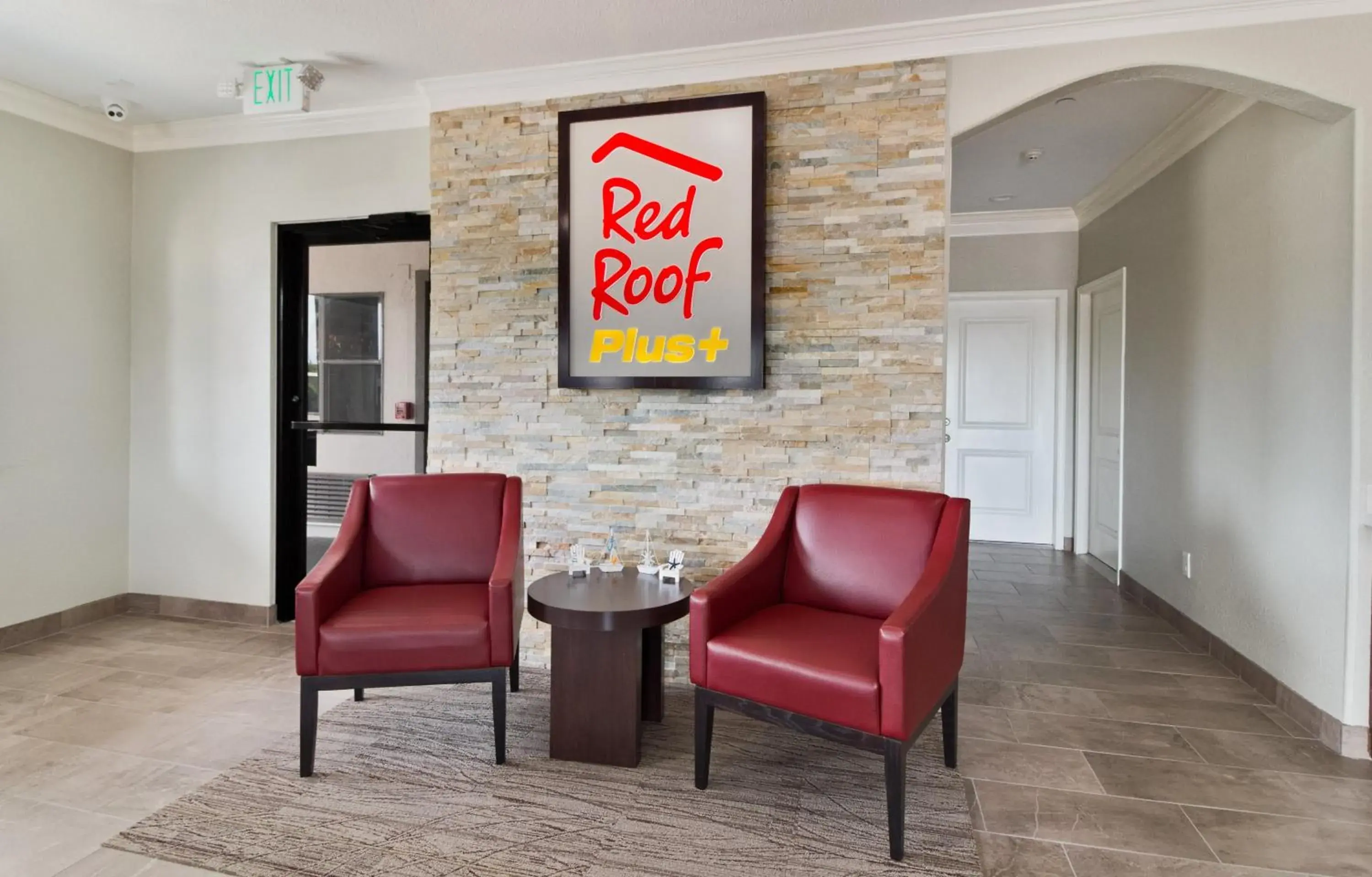 Lobby or reception in Red Roof Inn PLUS + Galveston - Beachfront Lobby or reception in Red Roof Inn PLUS + Galveston - Beachfront