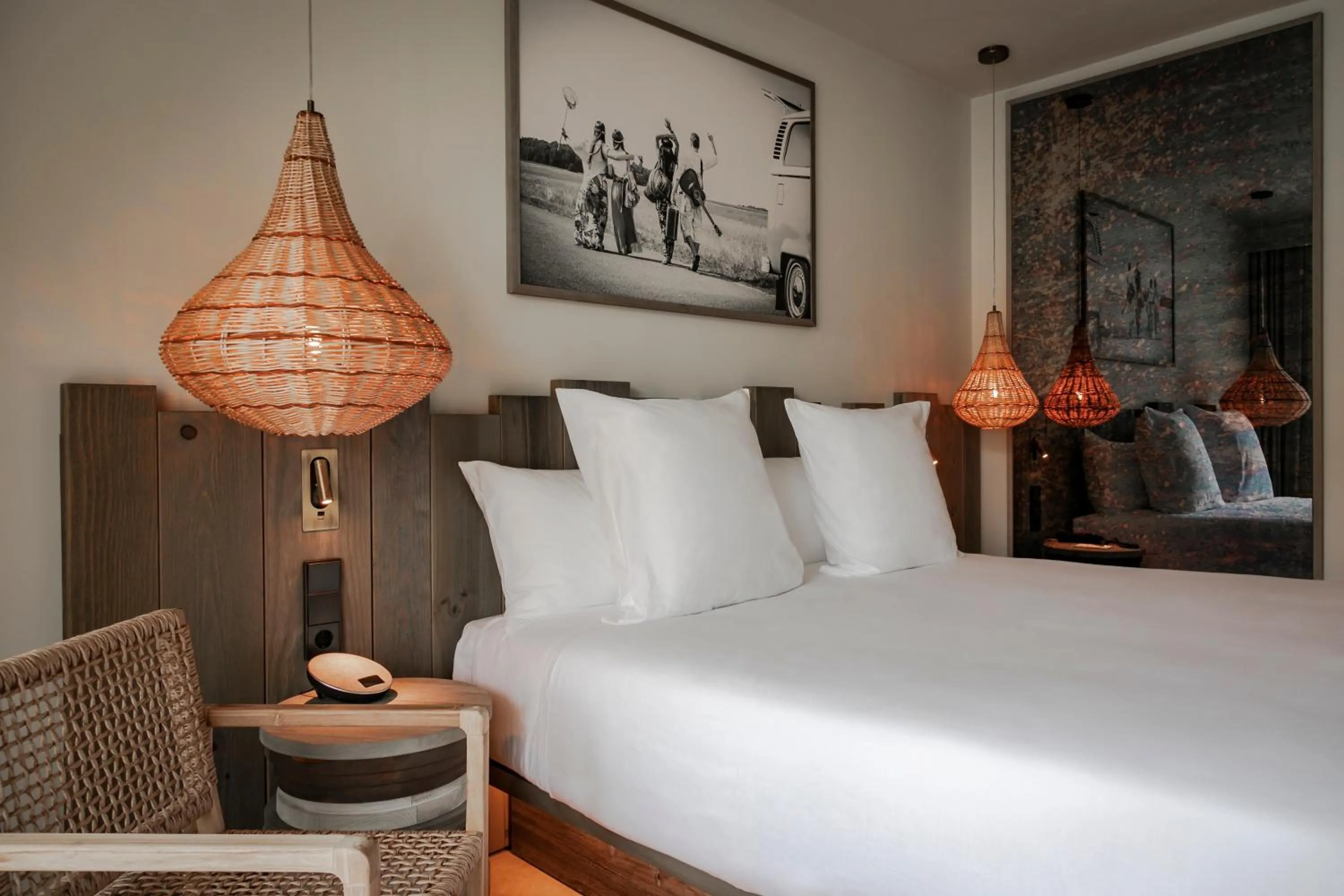 Decorative detail, Bed in Hyde Ibiza