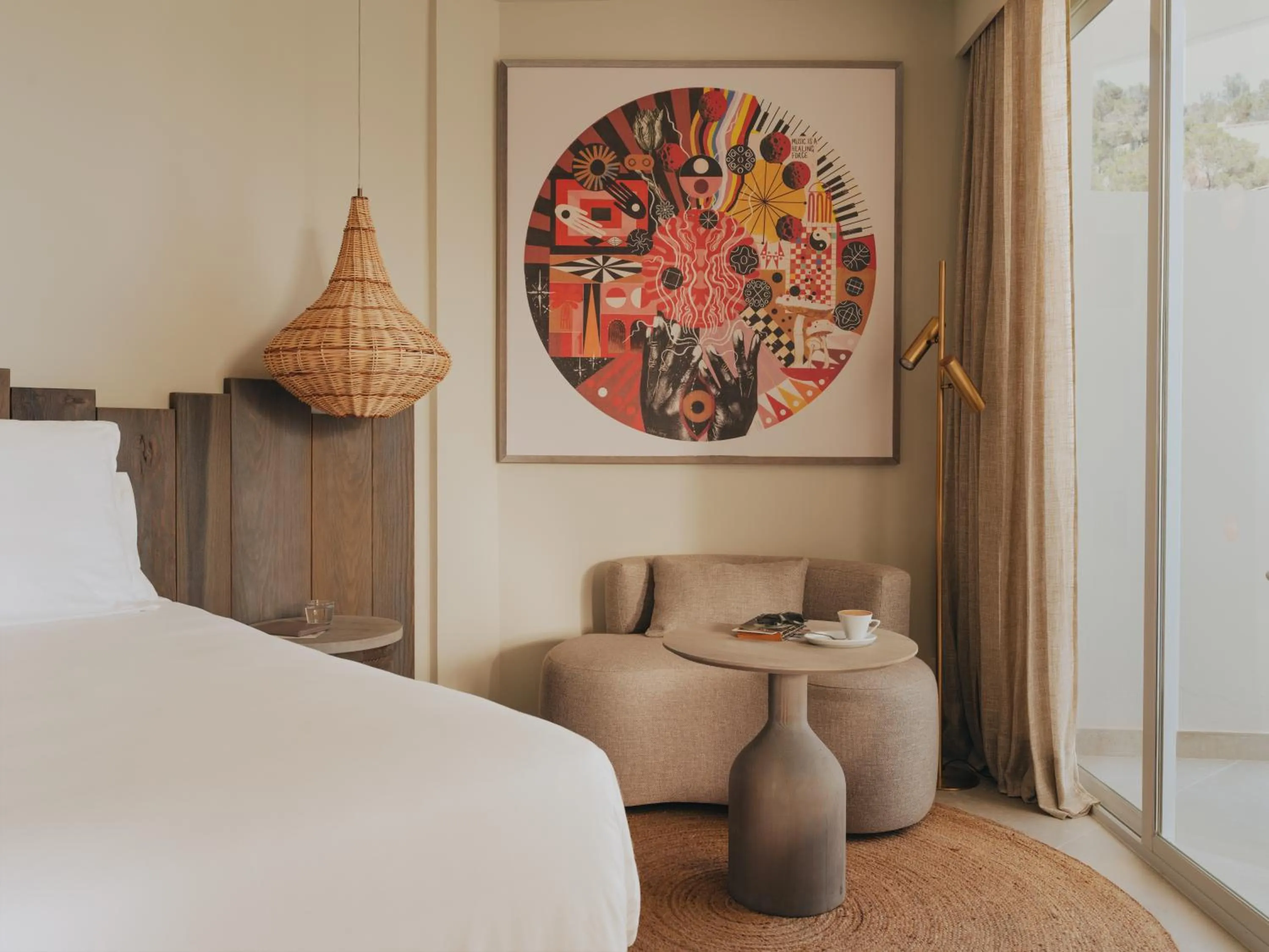 Living room, Bed in Hyde Ibiza