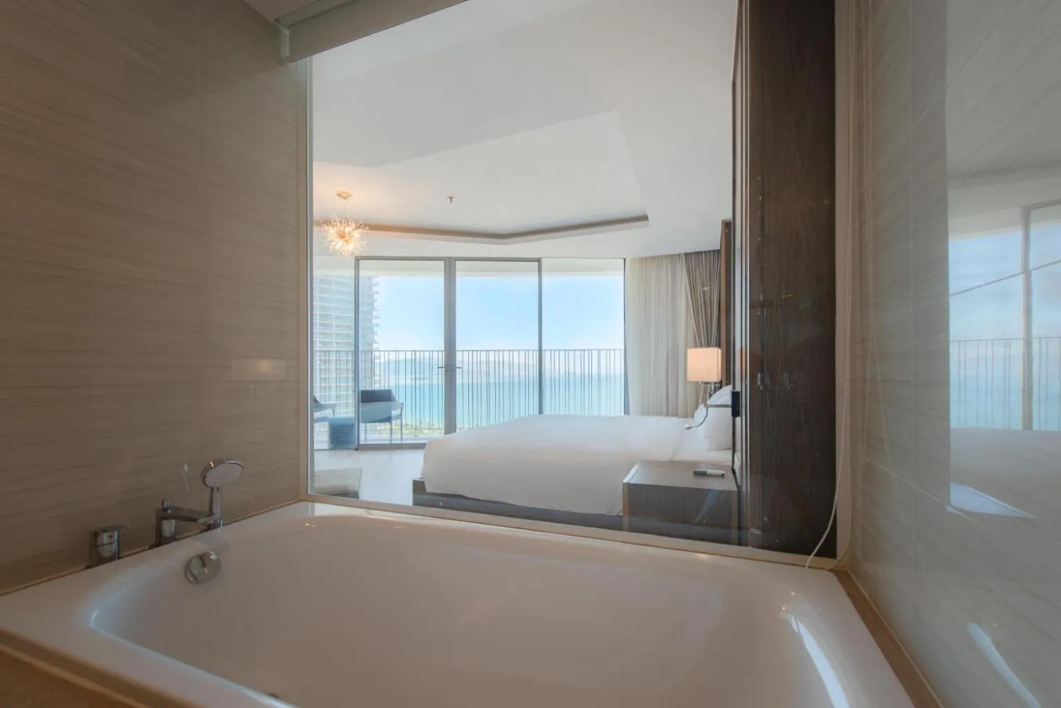 Bed in PANORAMA Condotel by HLG