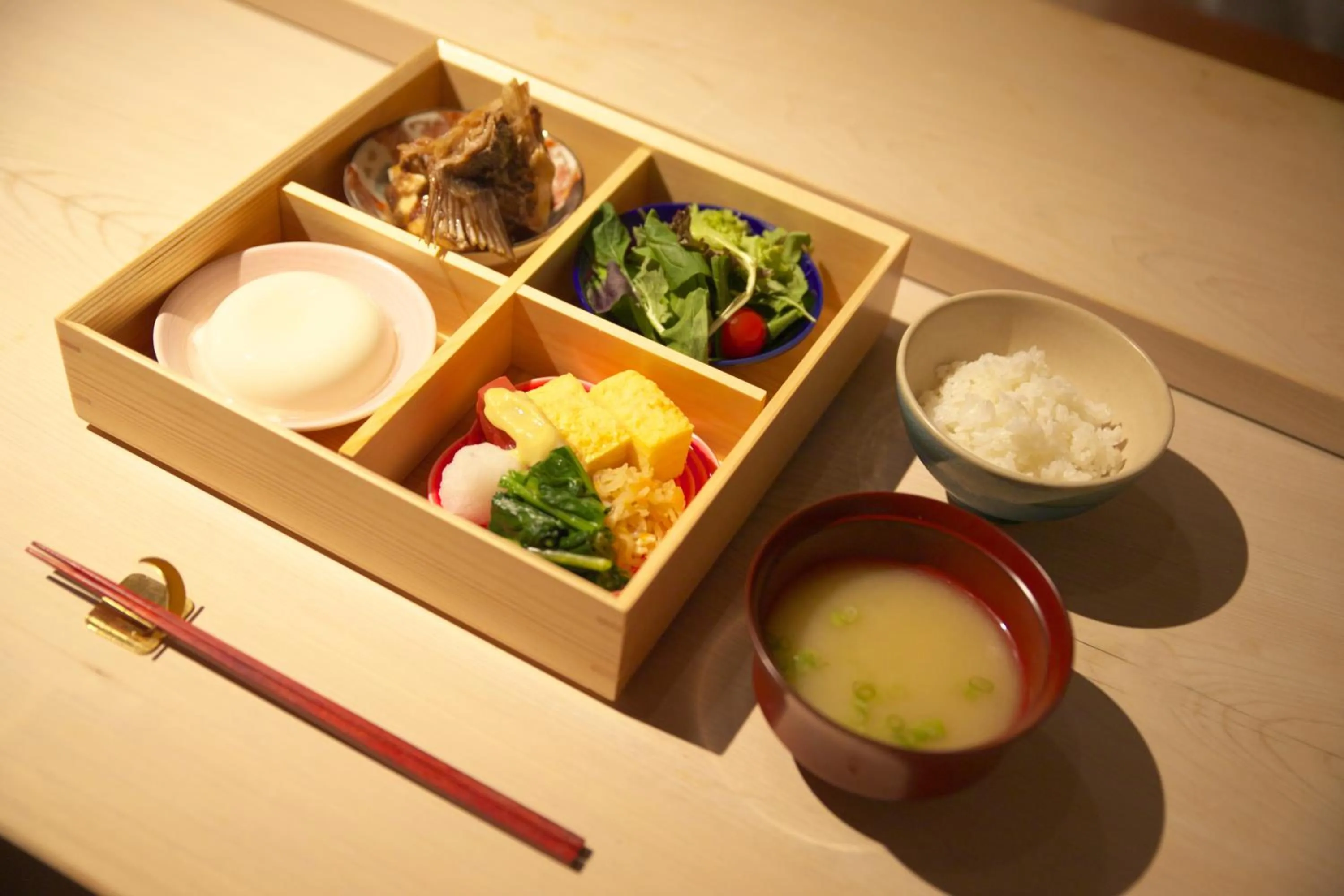 Asian breakfast in Hanasuishou