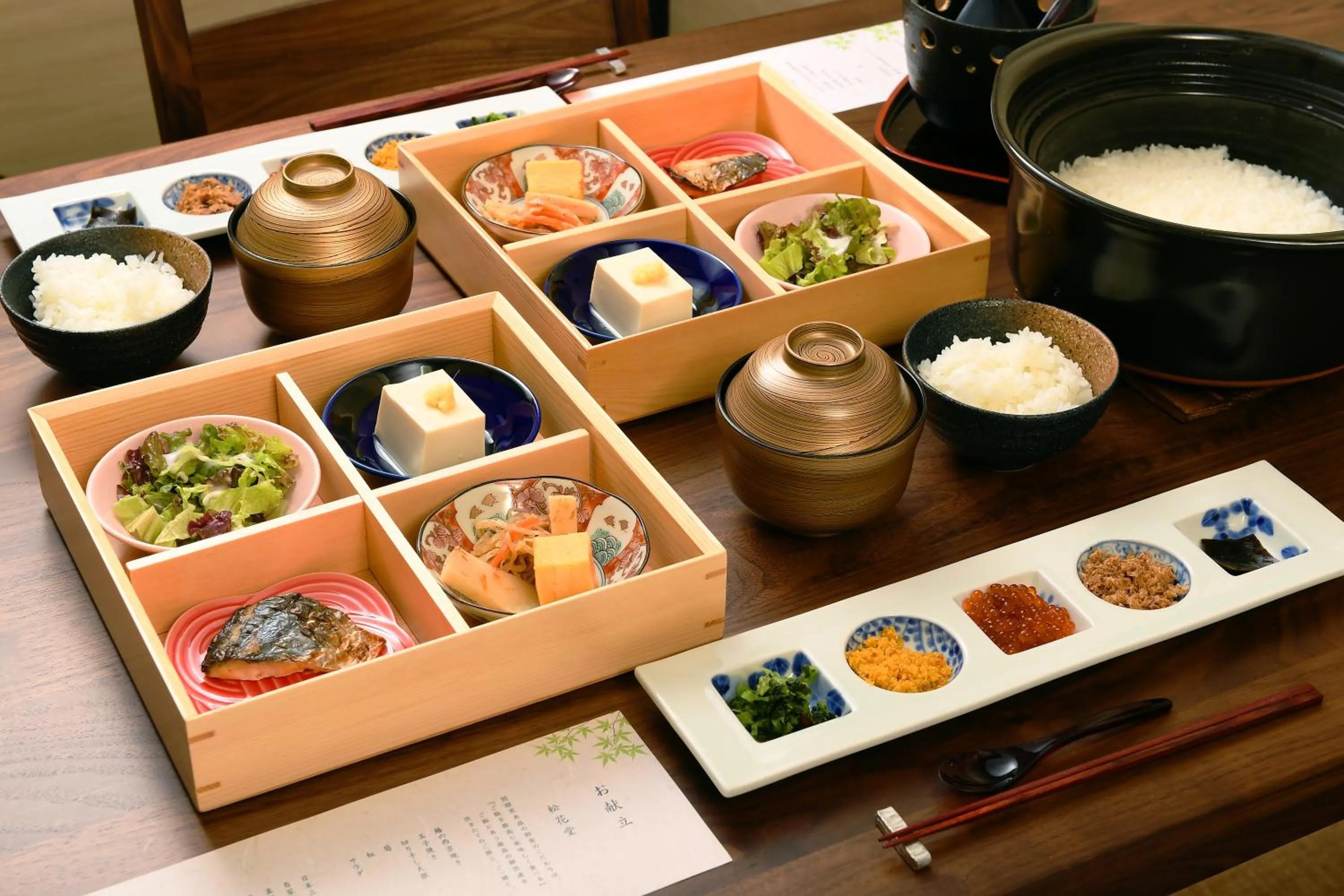 Asian breakfast in Hanasuishou