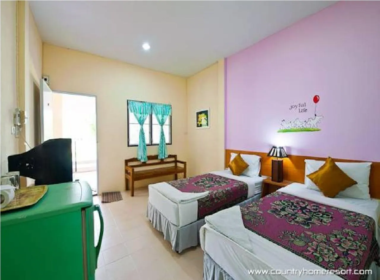 Bed in Huaykhakhaeng Country Home Resort