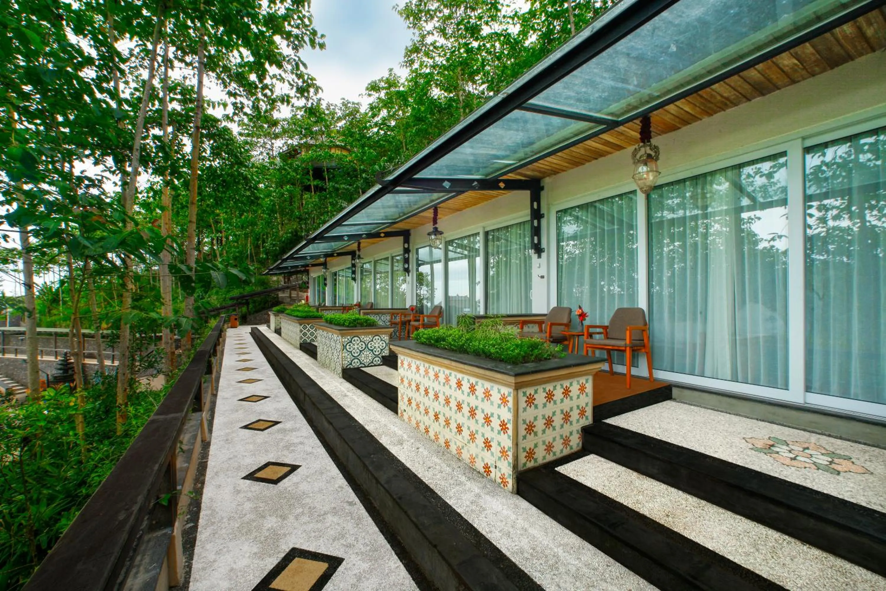 Balcony/Terrace in Munduk Heaven Luxury Villas