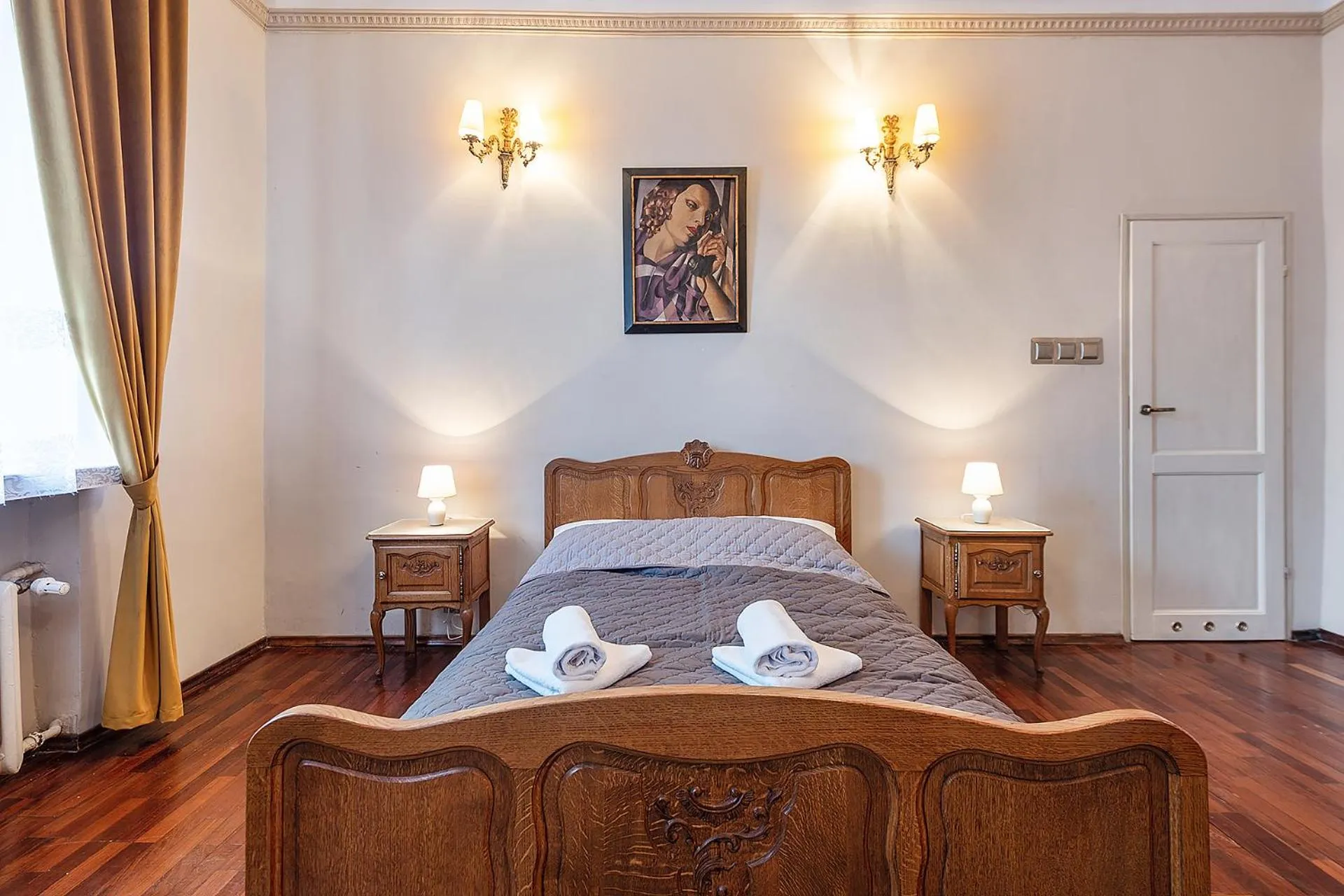 Bed in Pałacyk Deja Vu Residence