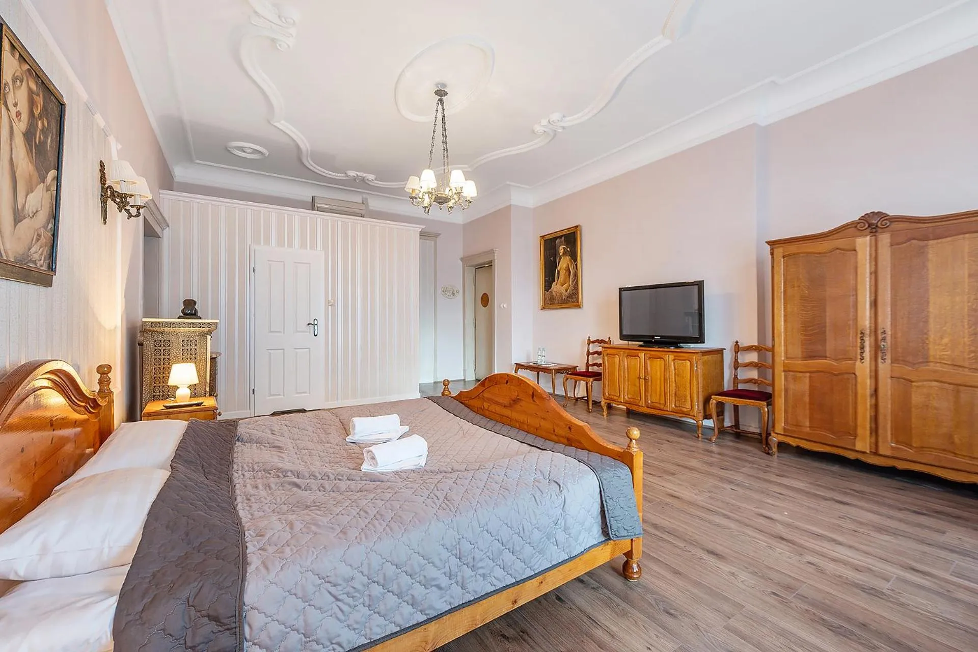 Bed in Pałacyk Deja Vu Residence