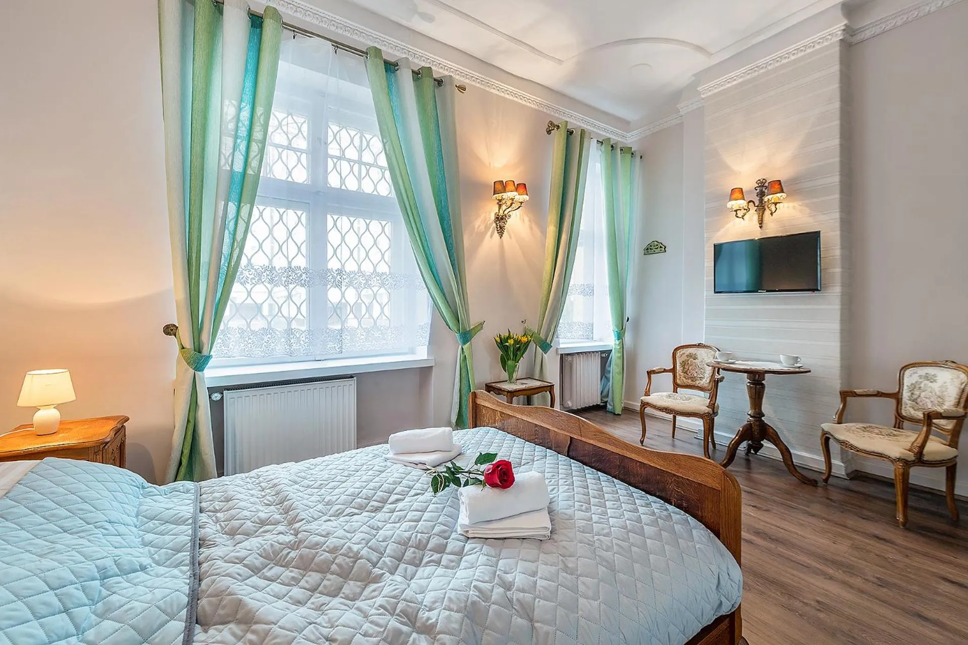 Bed in Pałacyk Deja Vu Residence