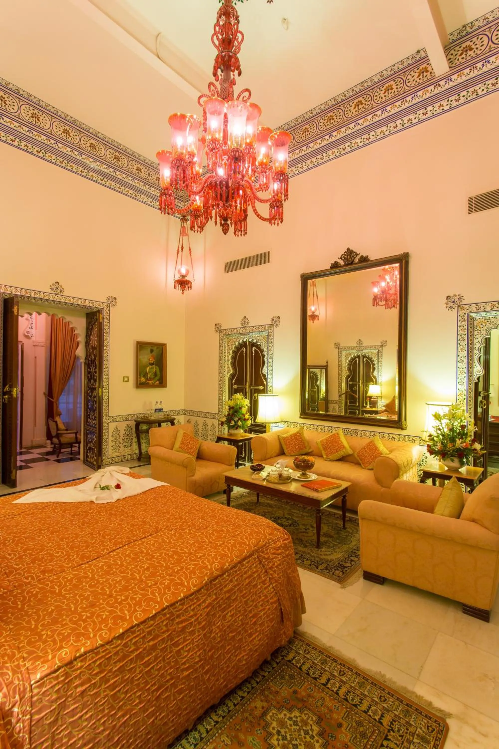 Bedroom, Bed in Shiv Niwas Palace by HRH Group of Hotels