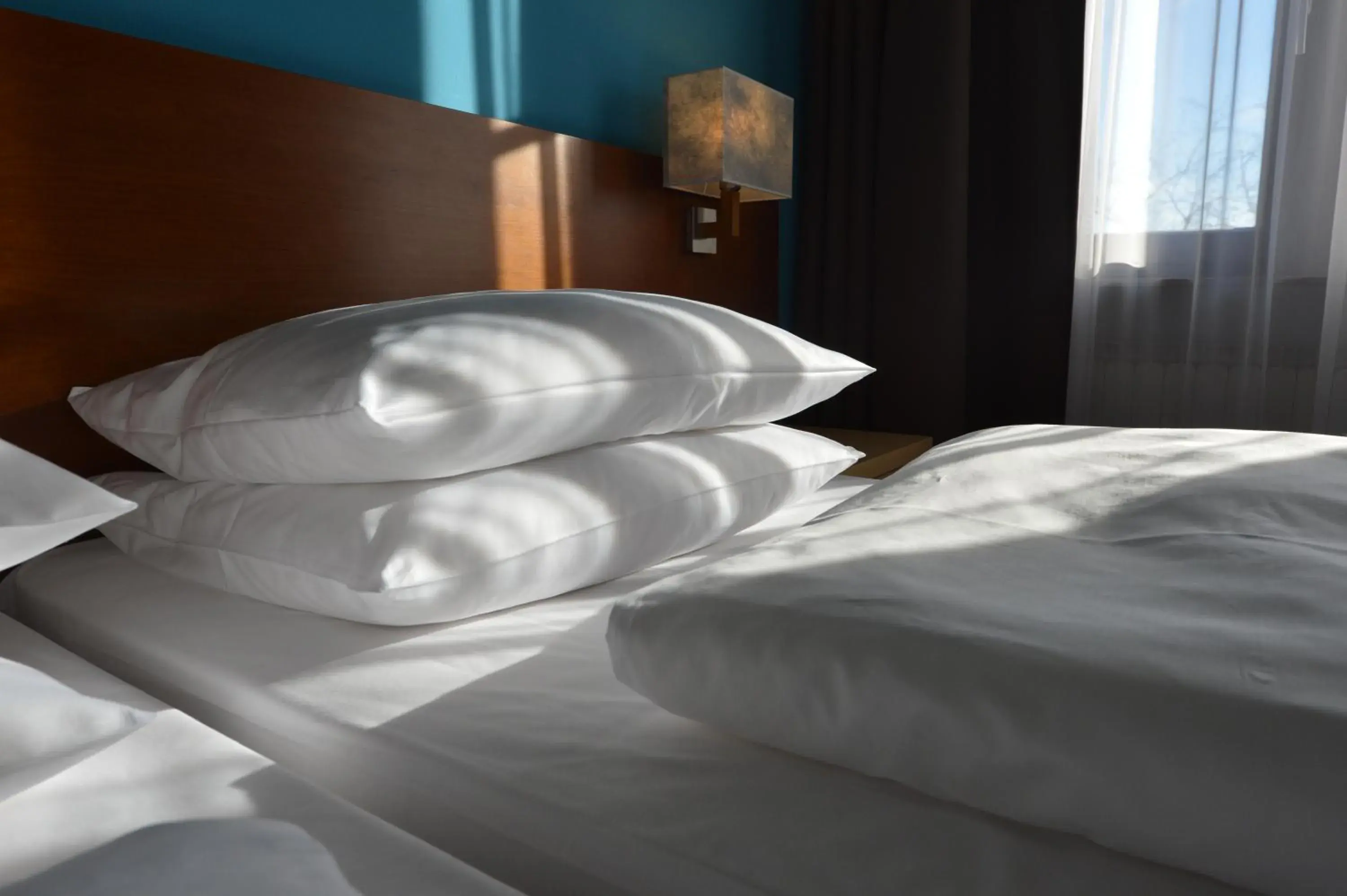 Bed in Prinzhotel Rothenburg Bed in Prinzhotel Rothenburg