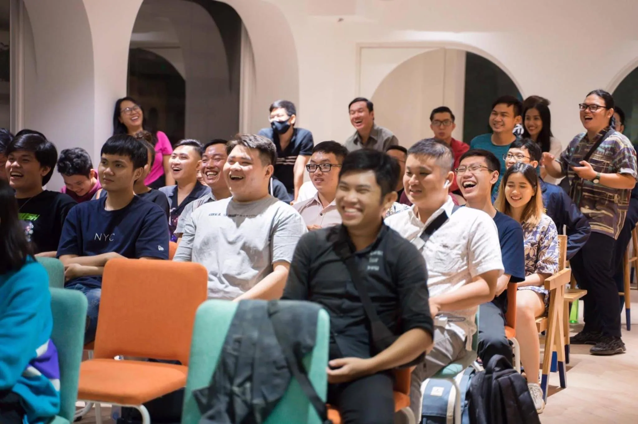 Communal lounge/ TV room in MEANDER Saigon