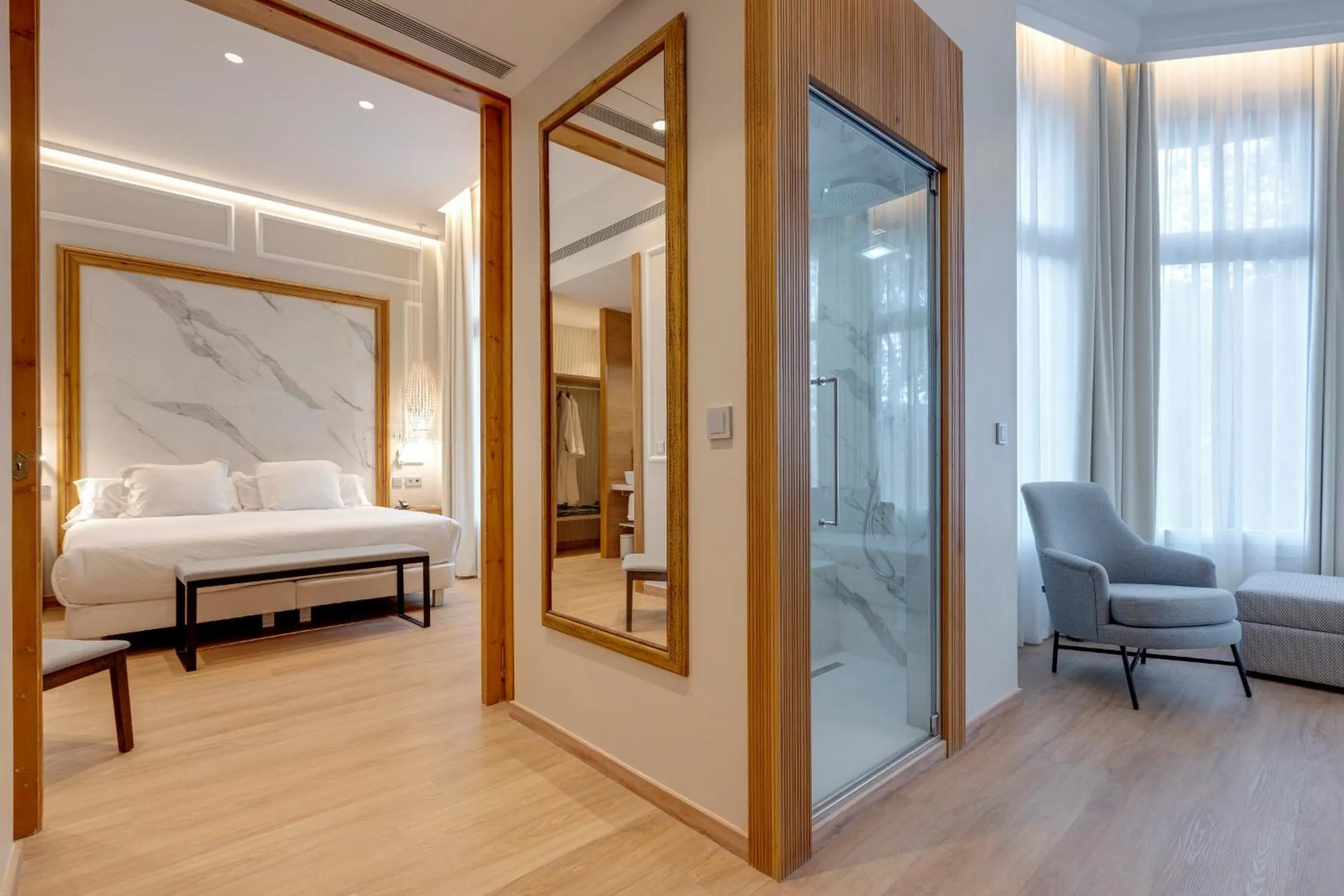 Steam room, Bed in Hotel Boutique Mirlo Barcelona