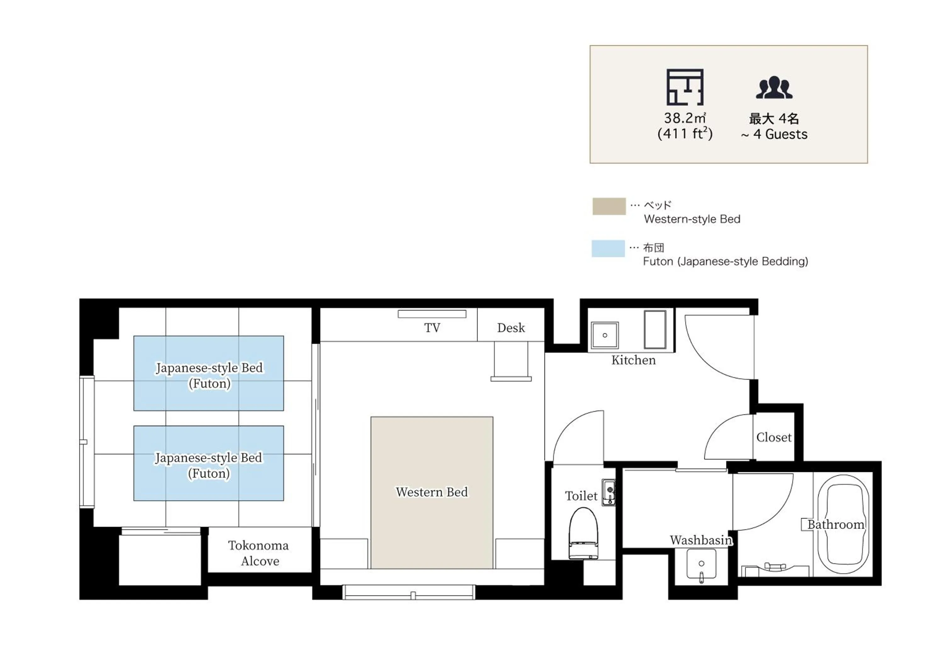Floor plan in THE MACHIYA EBISUYA