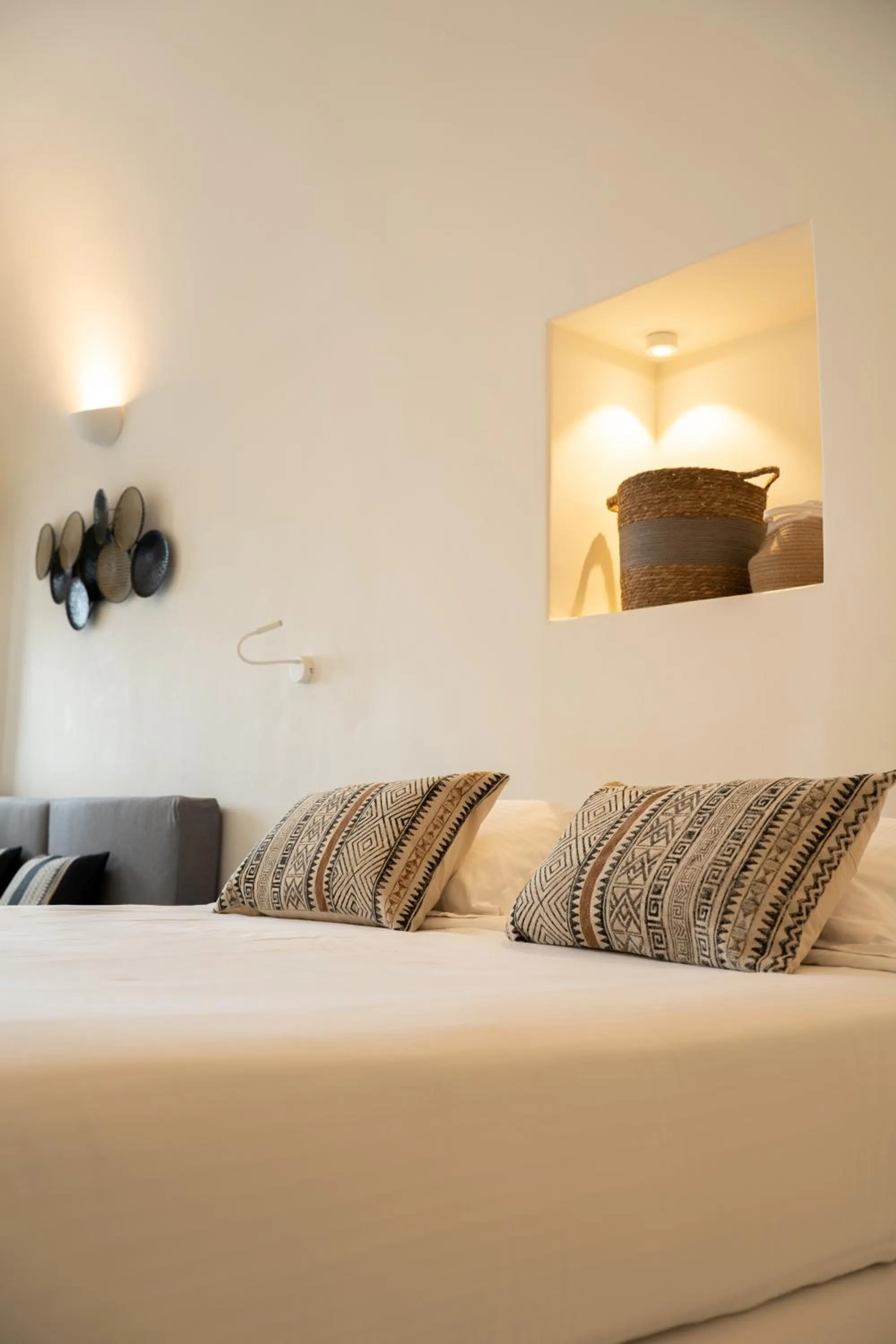 Decorative detail, Bed in Cilon Suites Santorini