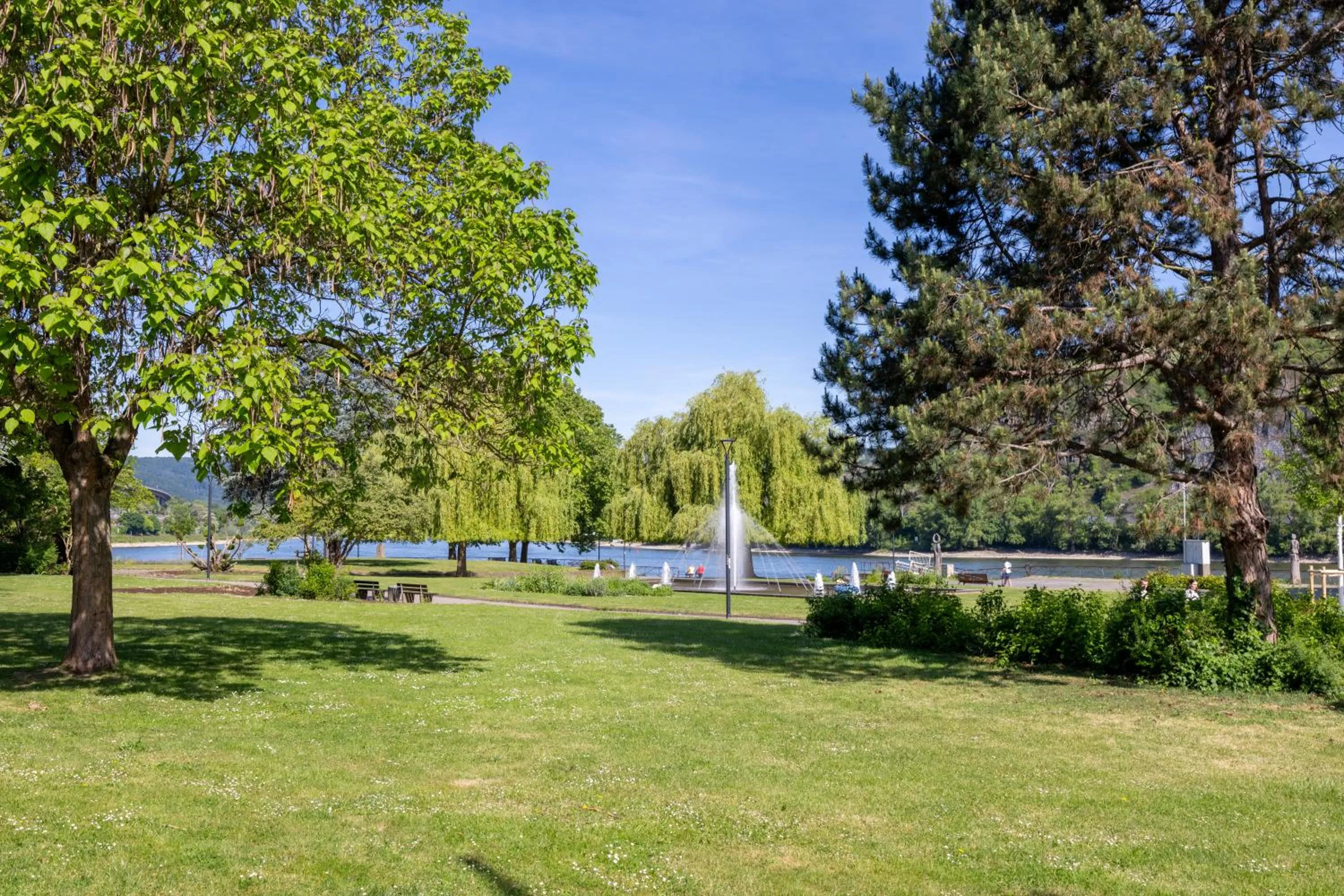 Garden view in Panorama Hotel Rheinkrone