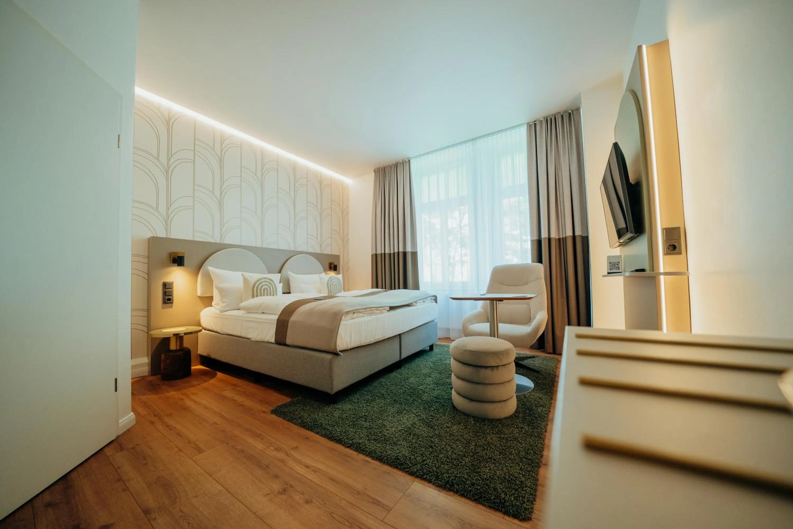 Bed in guestified BARBAROSSA Hotel