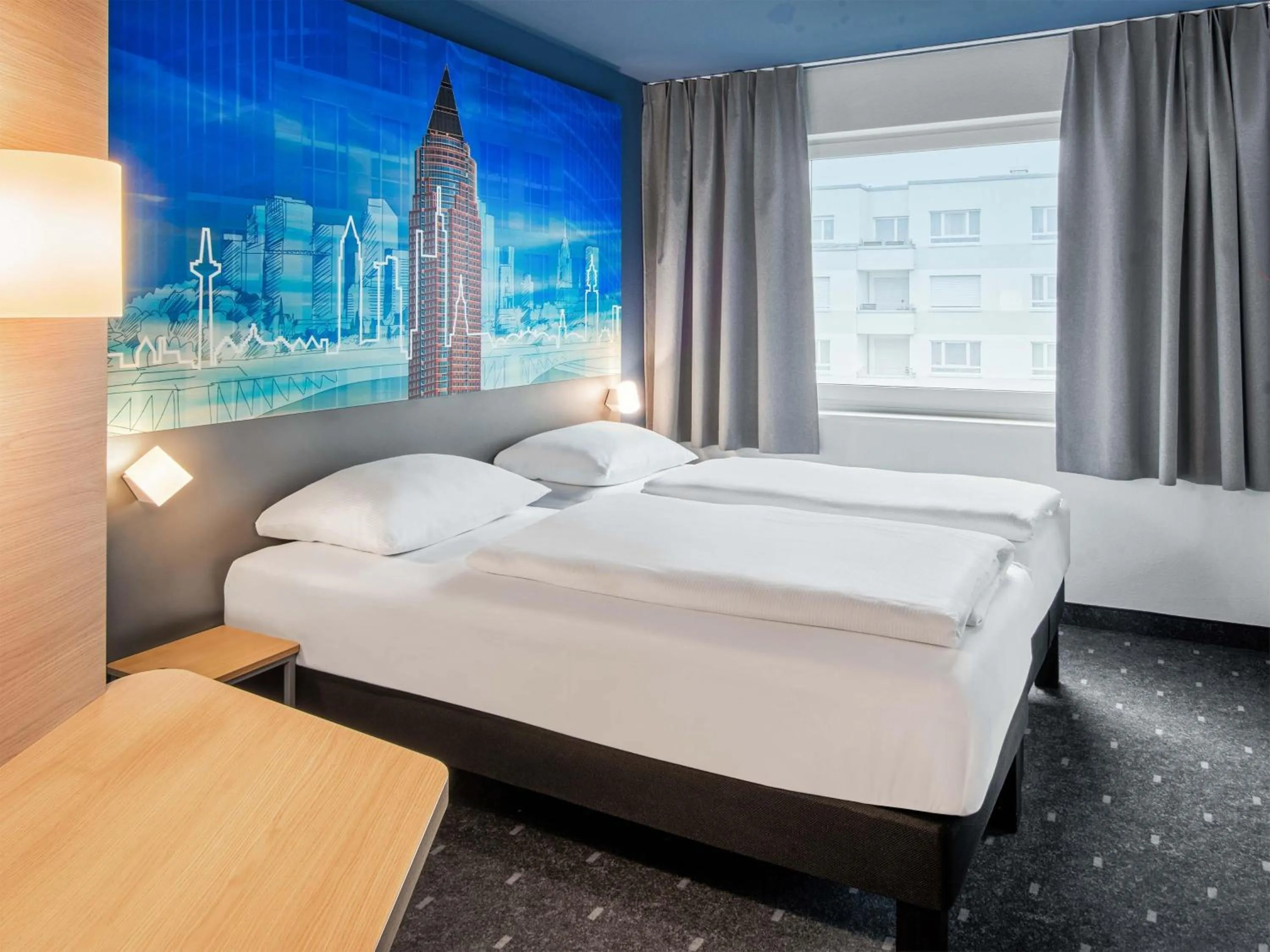 Photo of the whole room, Bed in B&B Hotel Frankfurt-Messe