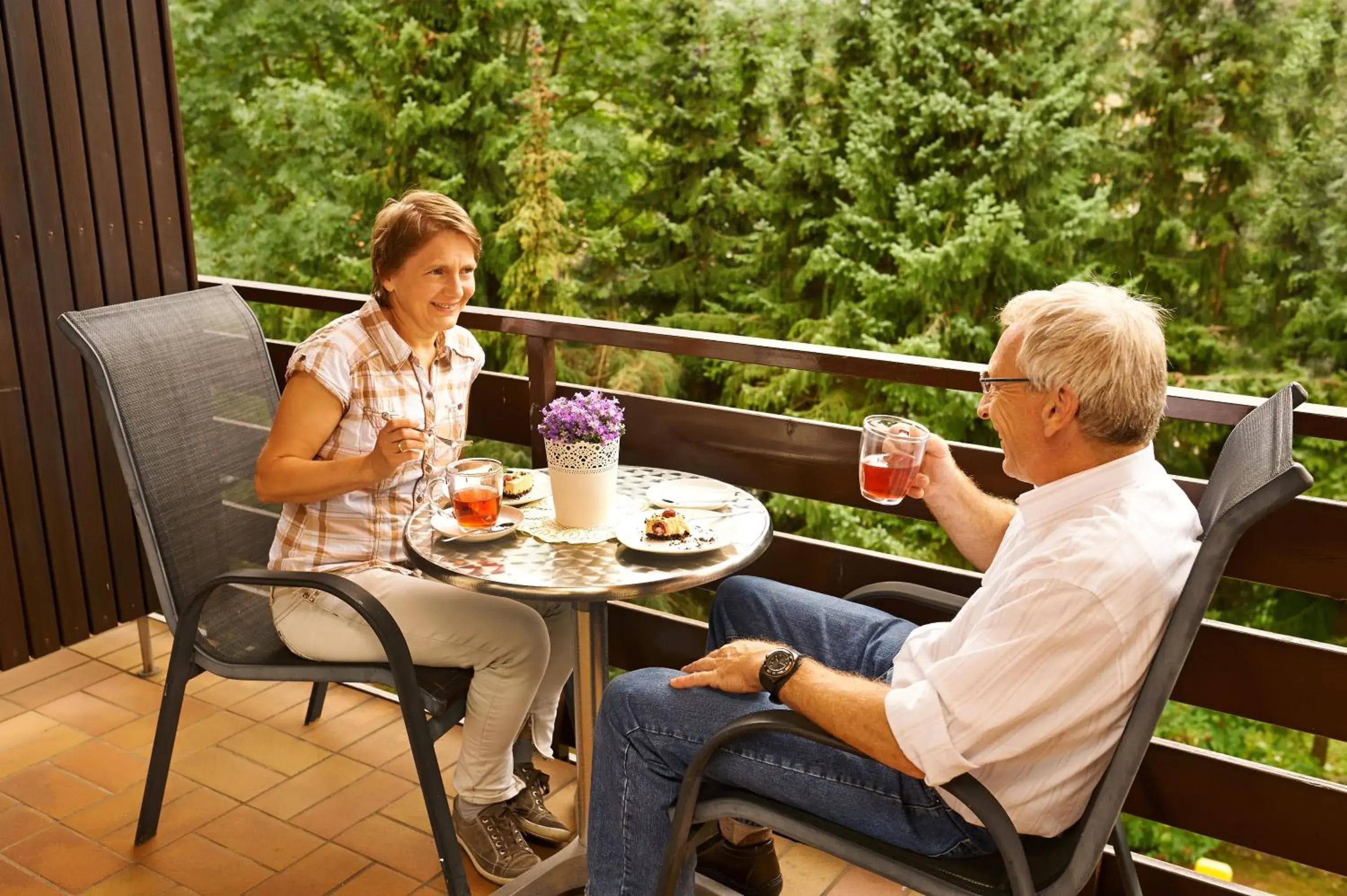 Balcony/Terrace in Naturkost-Hotel Harz