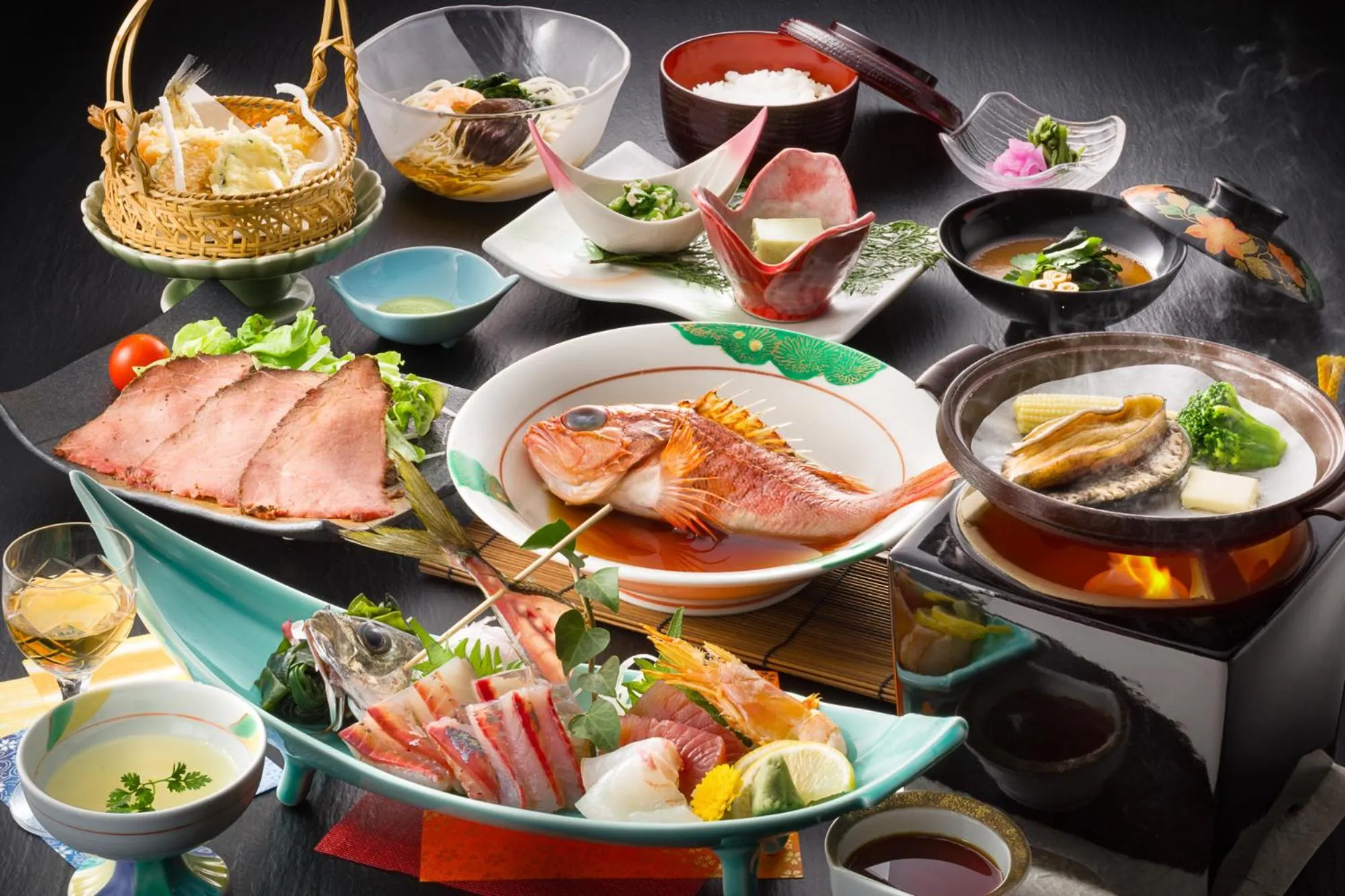 Food in Gamagori Onsenkyo Mikawa Bay Hills Hotel