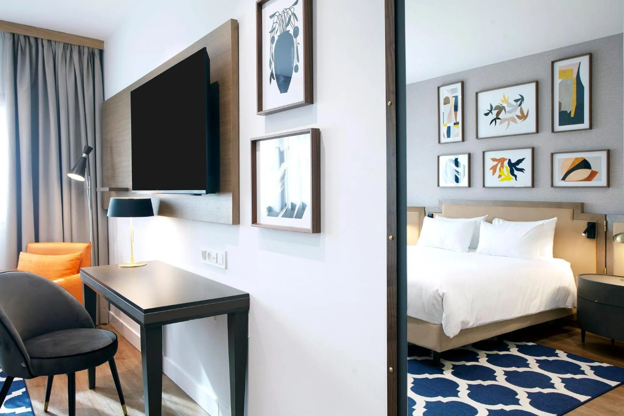 Photo of the whole room, Bed in voco Madrid - Las Tablas by IHG