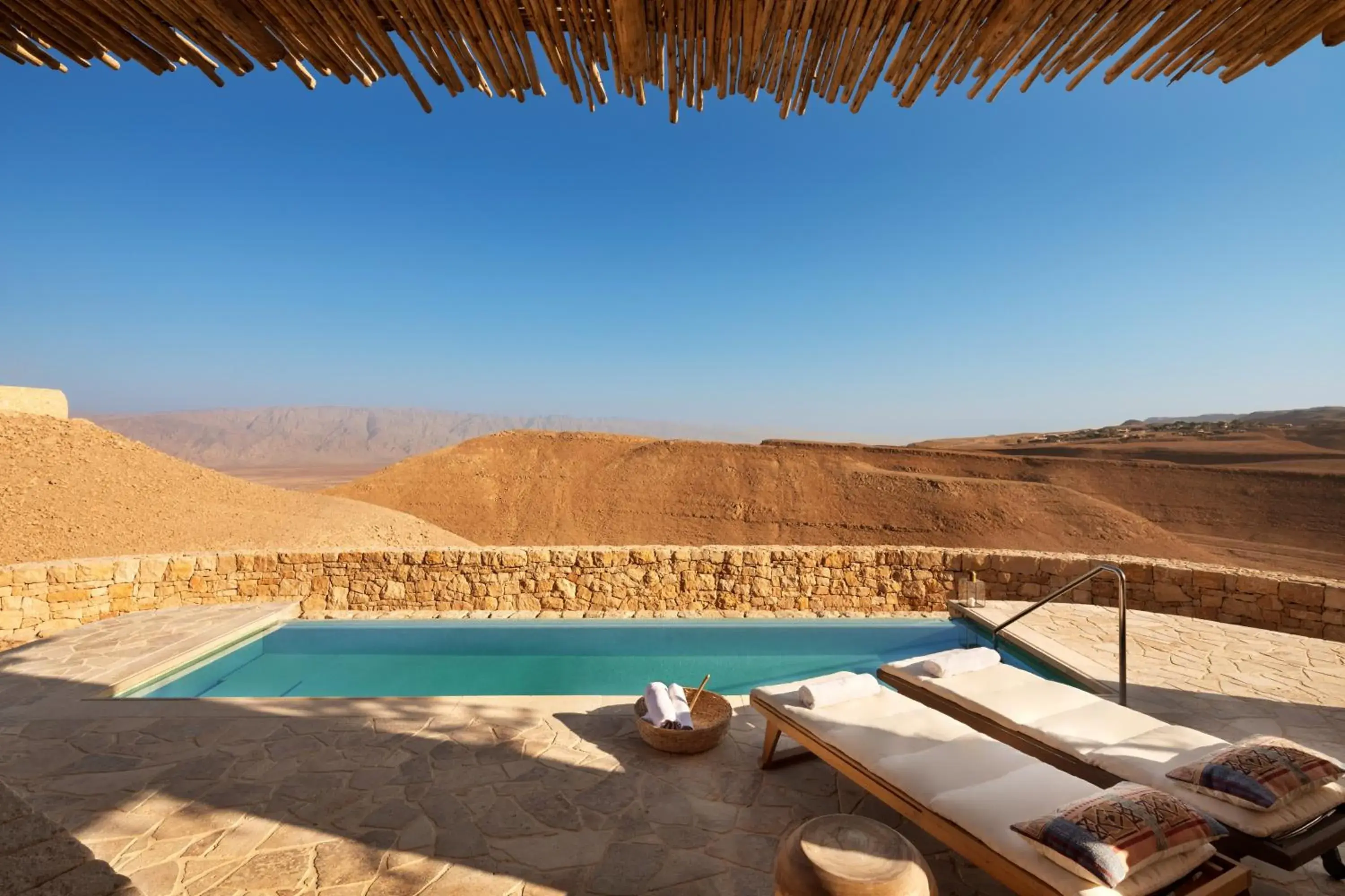 Pool view in Six Senses Shaharut Pool view in Six Senses Shaharut