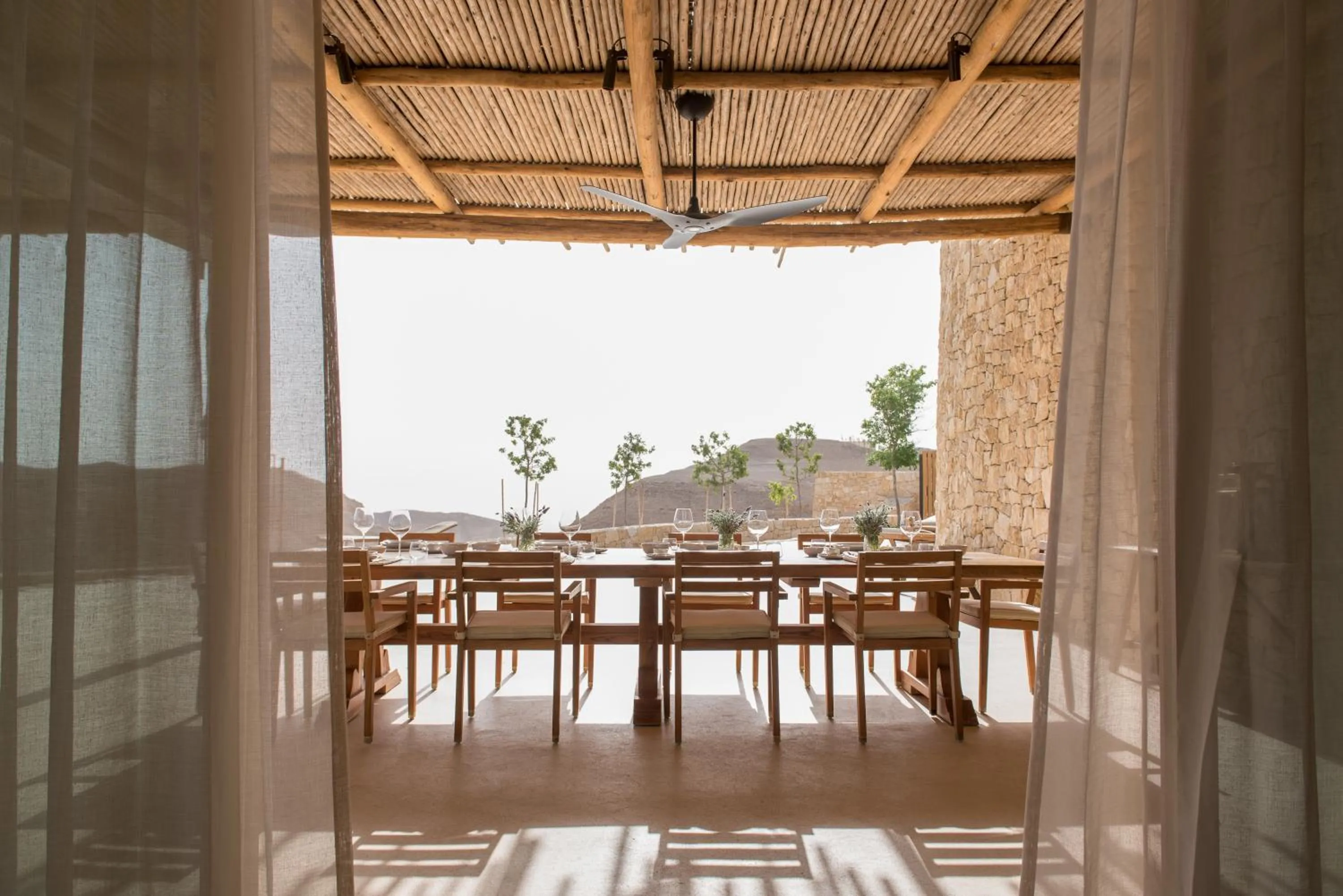 Dining area in Six Senses Shaharut