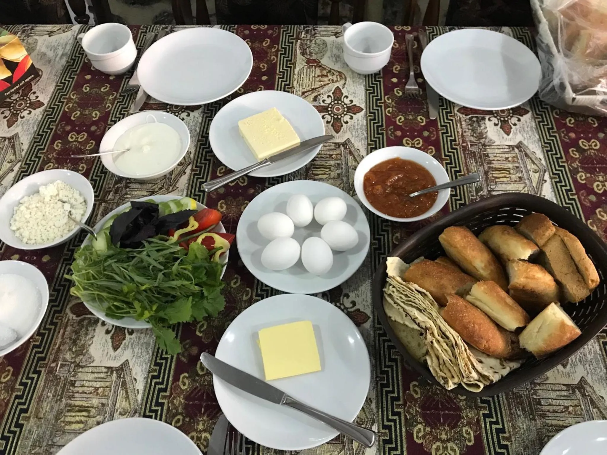 American breakfast in Christy Hotel