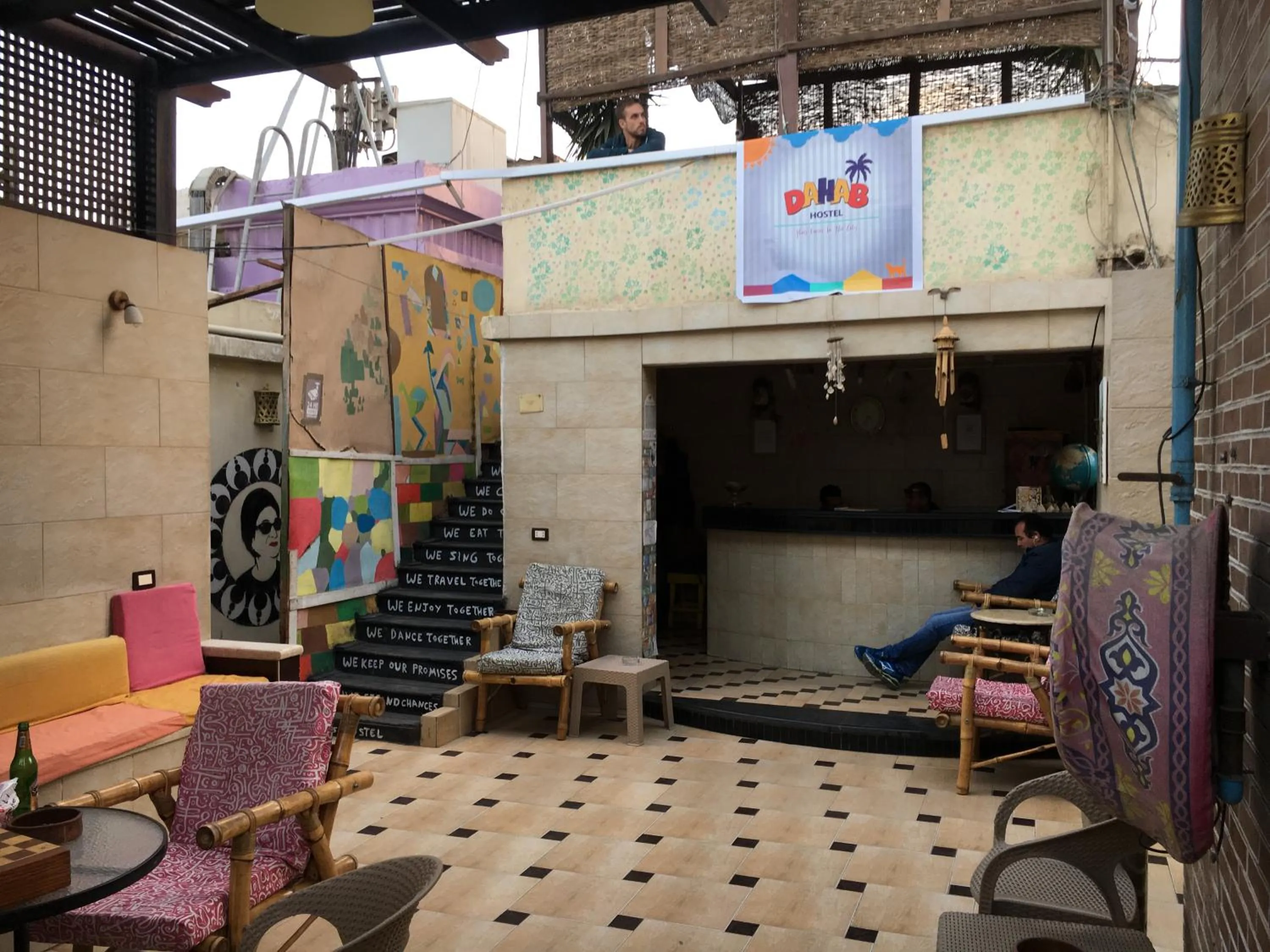 Lobby or reception in Dahab Hostel