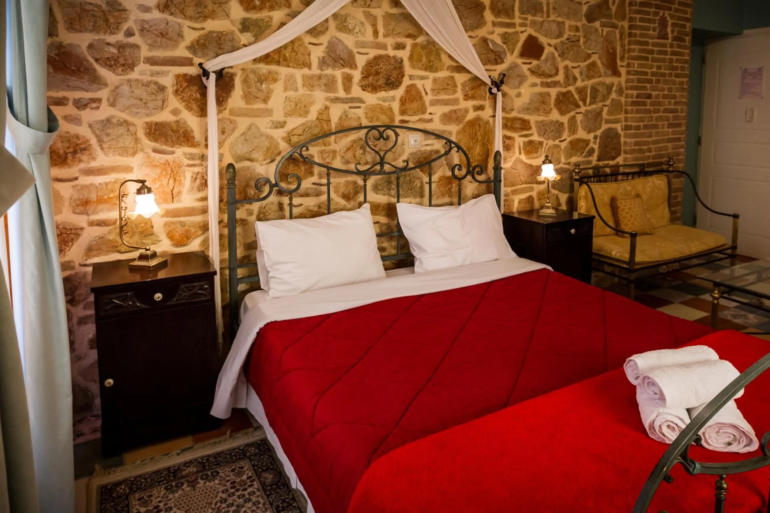 Bed in Acronafplia Pension A