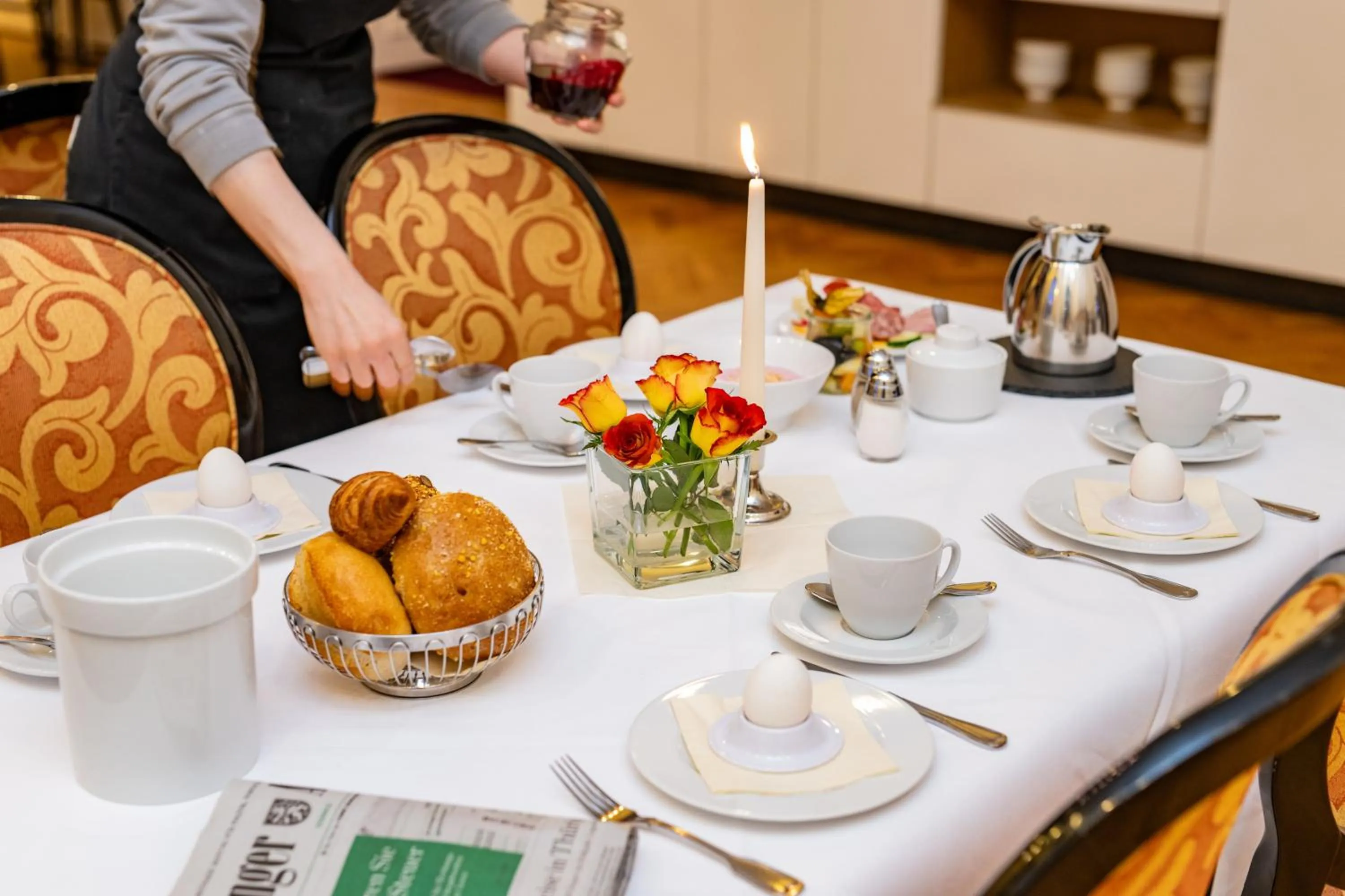 Continental breakfast in Hotel Kaiserhof Eisenach