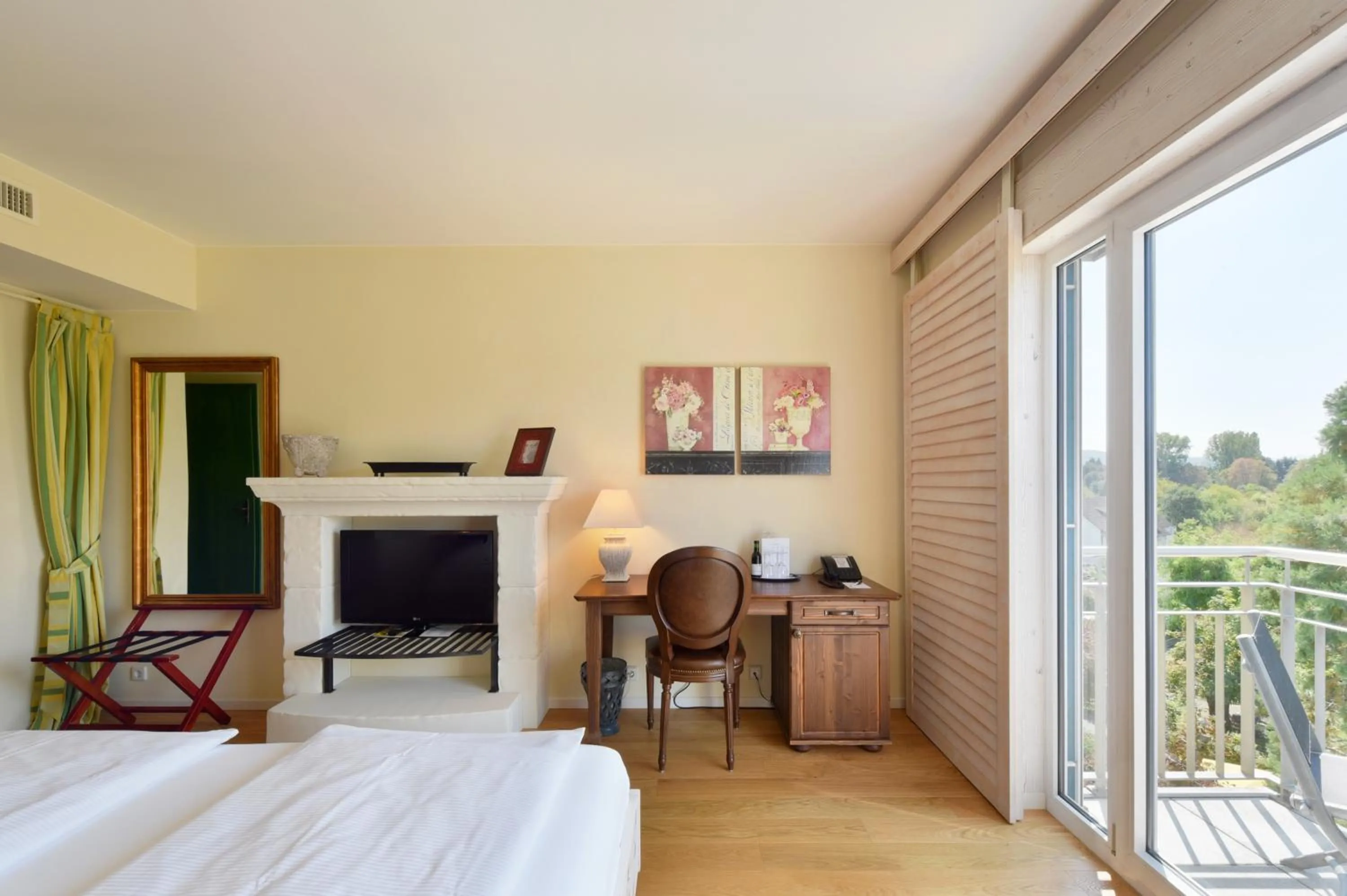 Photo of the whole room, Bed in Hotel Hirschen in Freiburg-Lehen