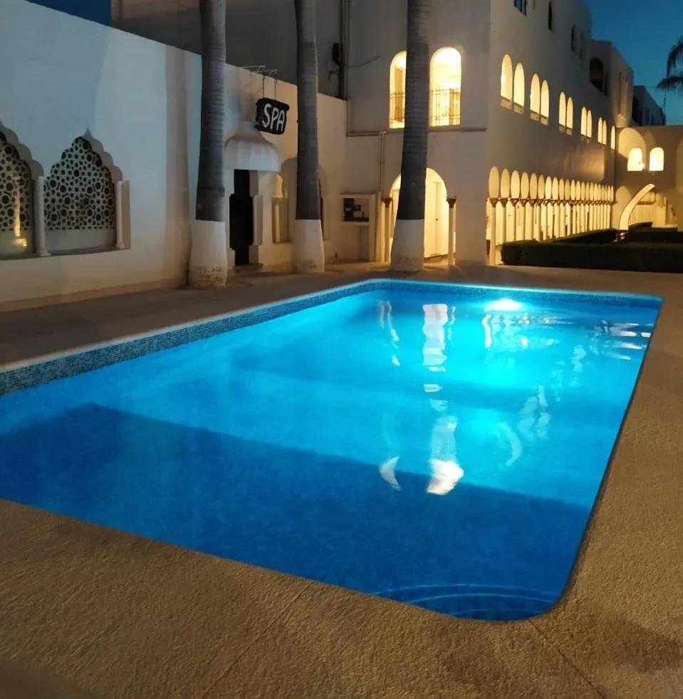 Pool view in Aldea del Bazar