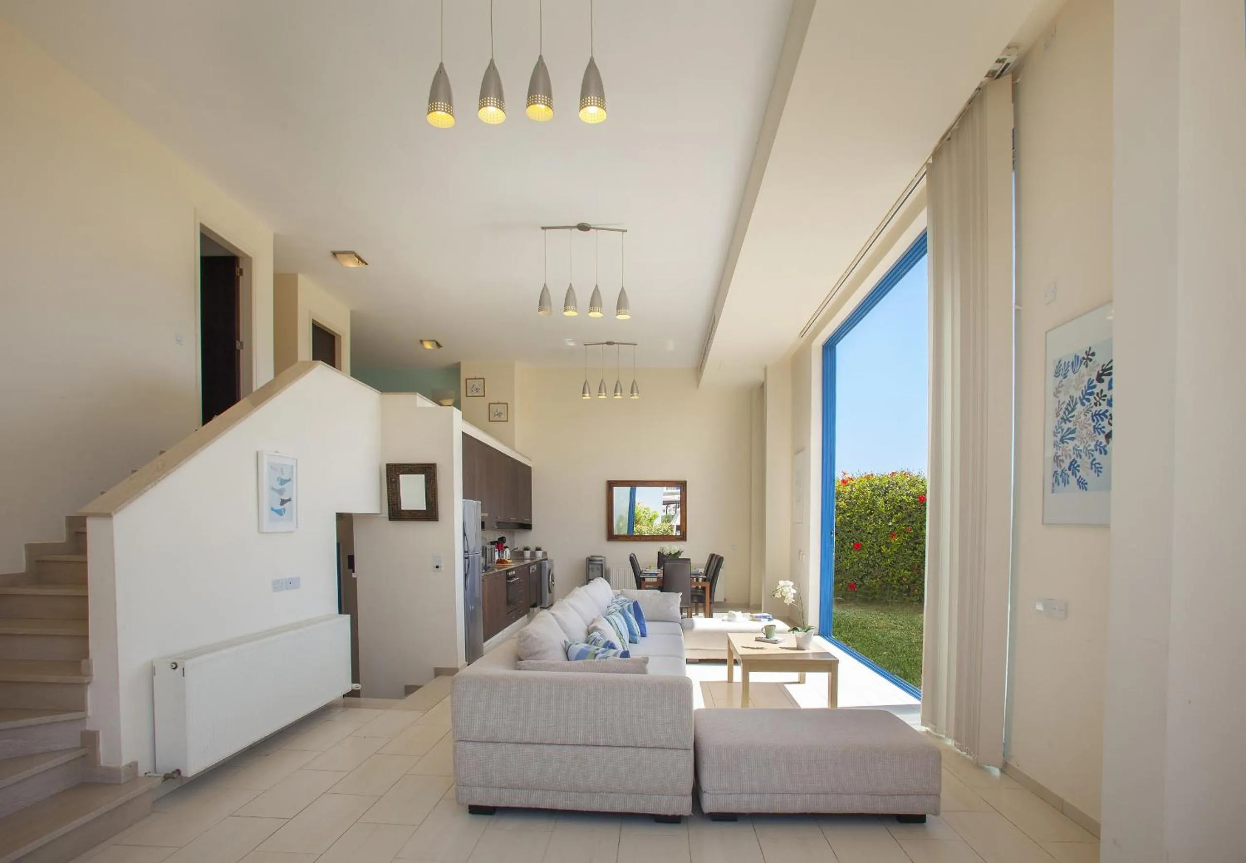 Living room, Bed in Protaras Seafront Villa Infinte Aretousa