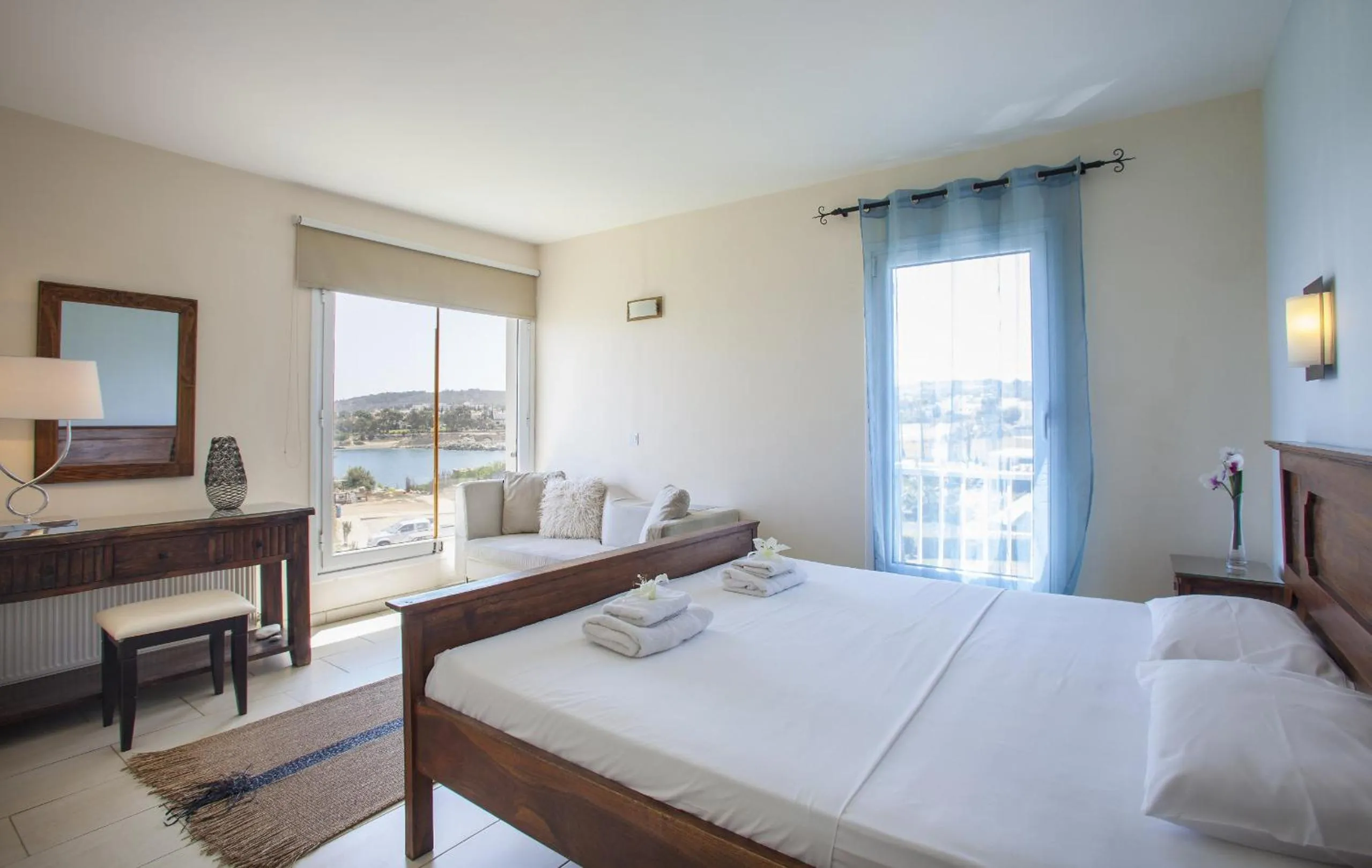 Bedroom, Bed in Protaras Seafront Villa Infinte Aretousa