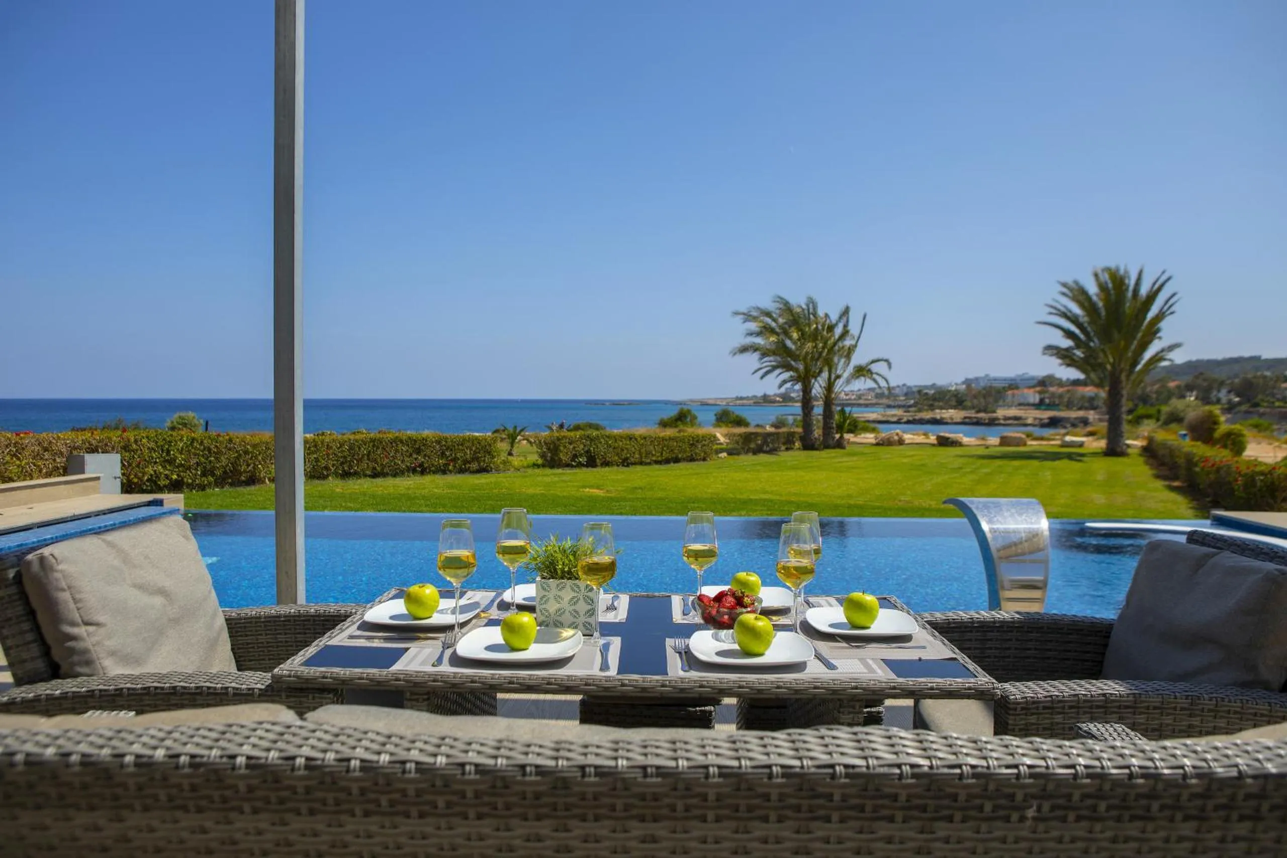 Swimming pool in Protaras Seafront Villa Infinte Aretousa