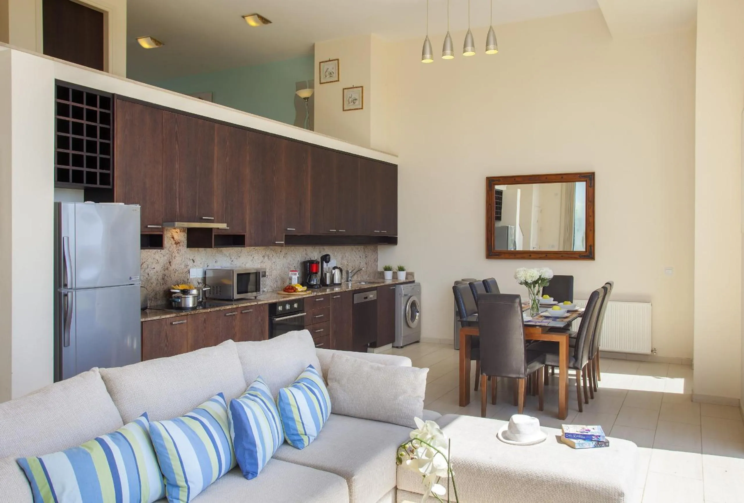 Kitchen or kitchenette in Protaras Seafront Villa Infinte Aretousa