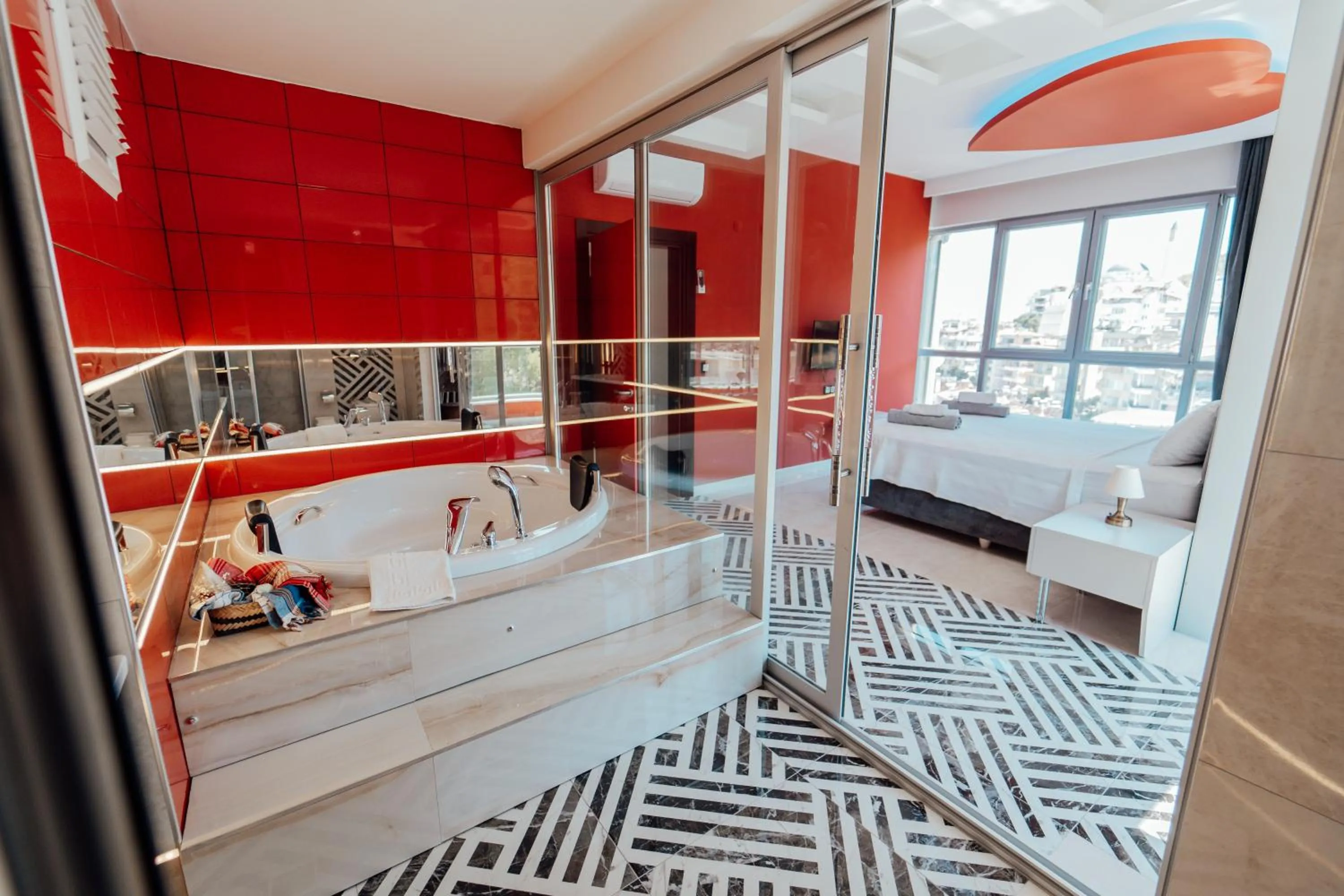 Bathroom, Bed in Fortunella Suites