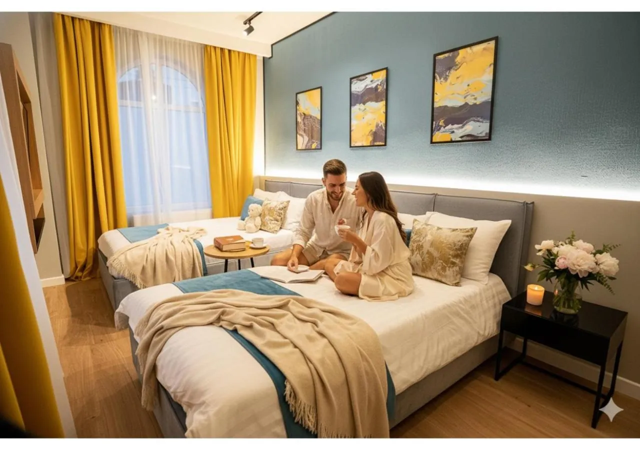 Bed in Emil Balaban Luxury Apart-Hotel