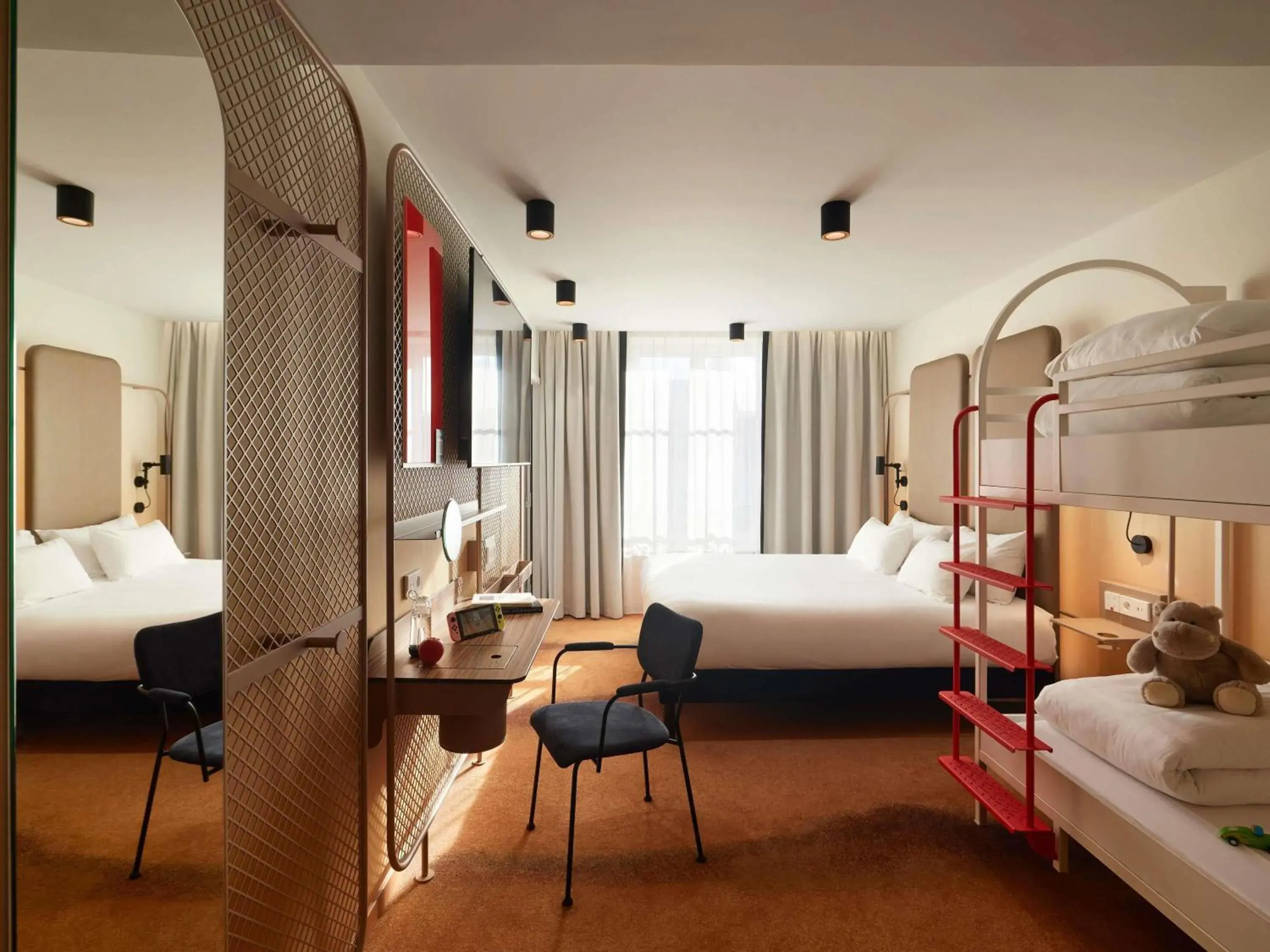 Superior Family Room with One Double Bed and Two Bunk Beds in You Hotel Deauville - Handwritten Collection Superior Family Room with One Double Bed and Two Bunk Beds in You Hotel Deauville - Handwritten Collection