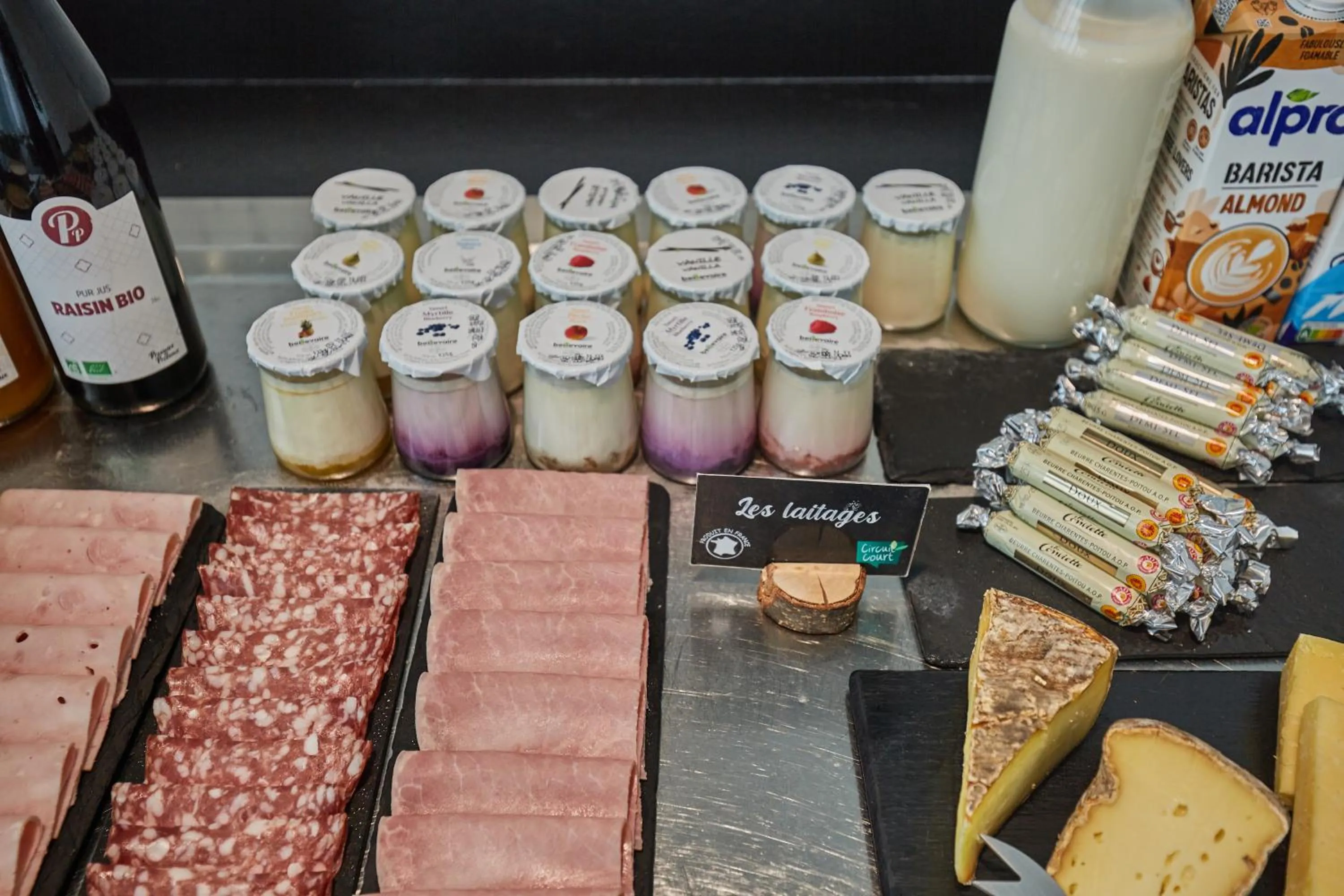 Buffet breakfast in Appart Hotel Odalys City Strasbourg Green Marsh