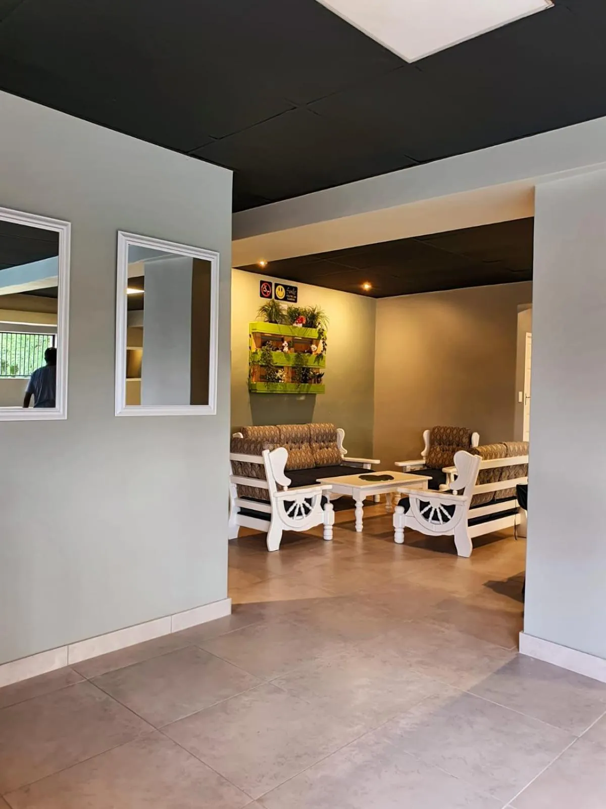 Seating area in African Sun Lodge