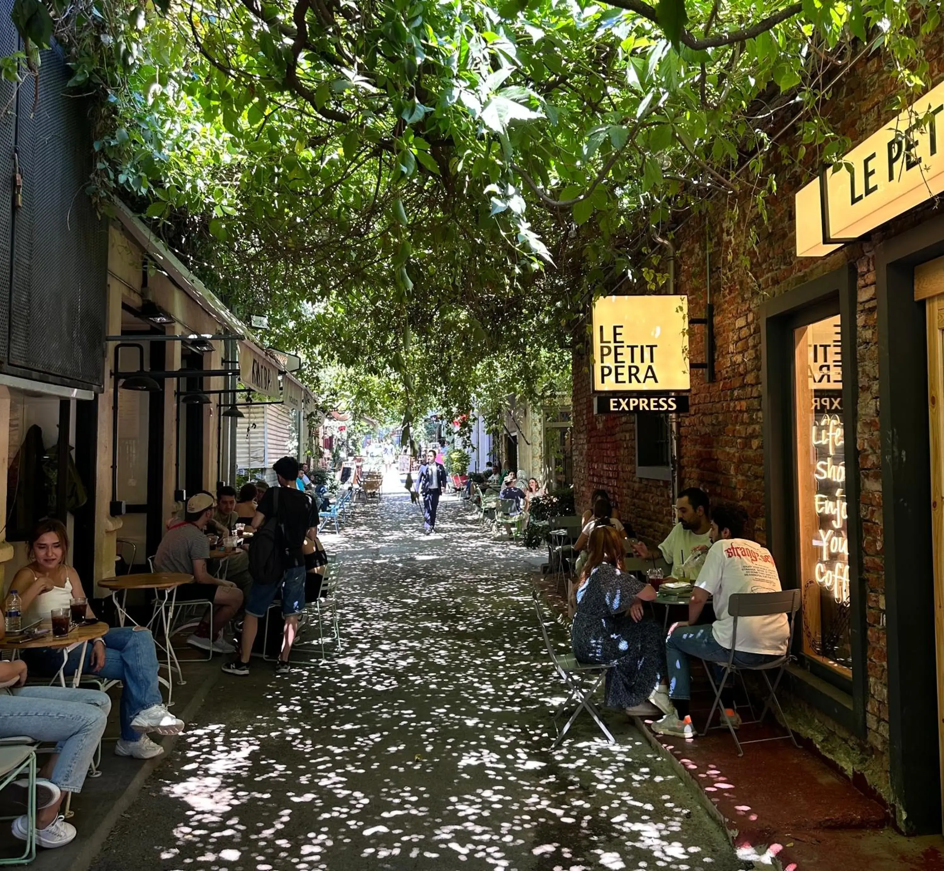 Quiet street view in Casa Rosa Suites Quiet street view in Casa Rosa Suites