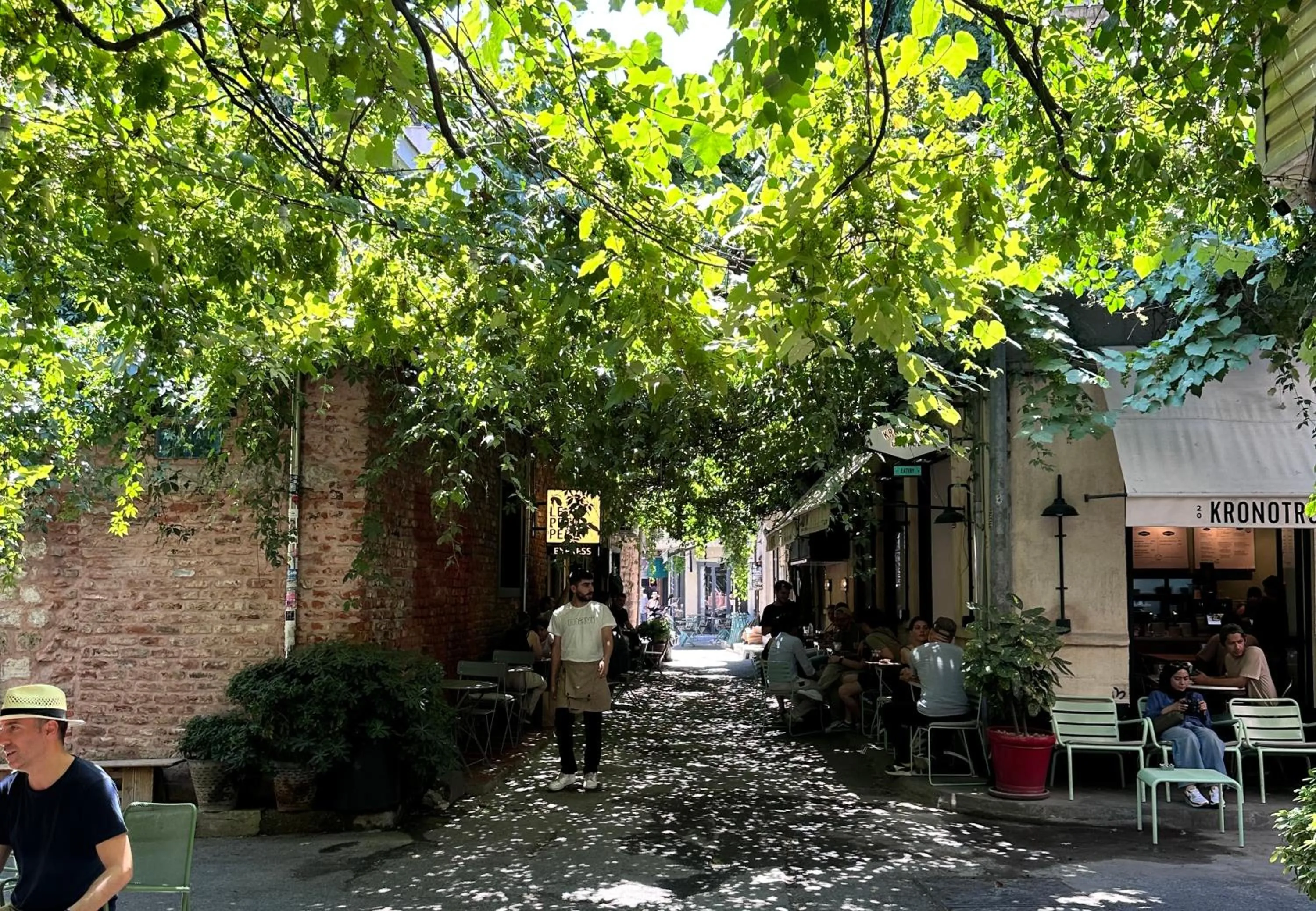 Quiet street view in Casa Rosa Suites