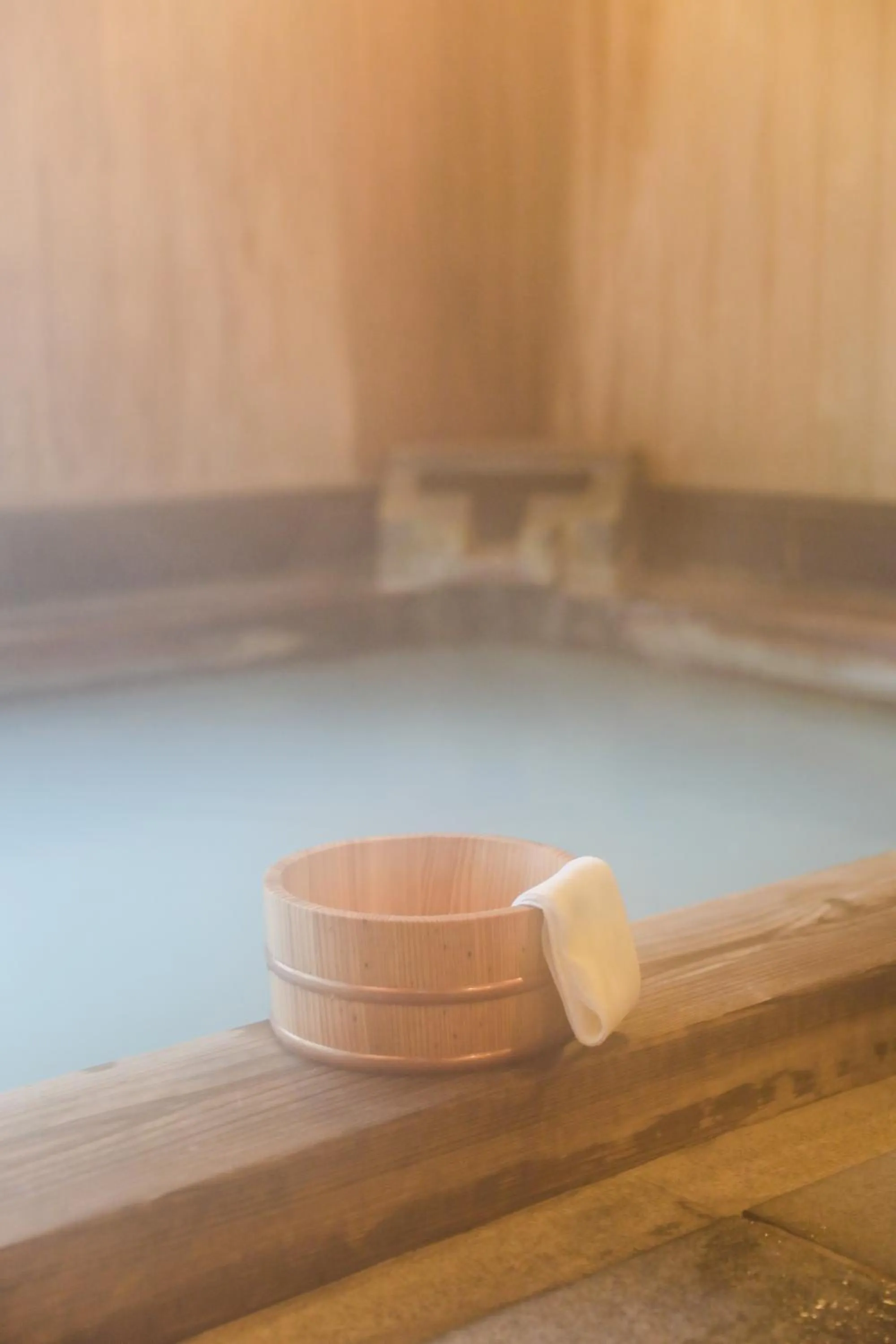 Hot Spring Bath in Ajisai Onsen Ryokan - Award Winning Private Open Air Onsen