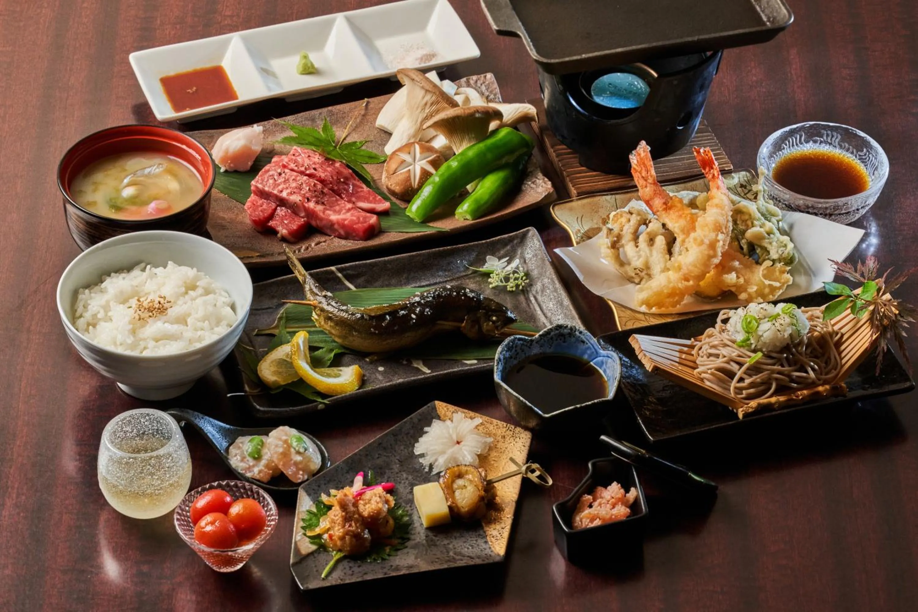 Dinner in Ajisai Onsen Ryokan - Award Winning Private Open Air Onsen