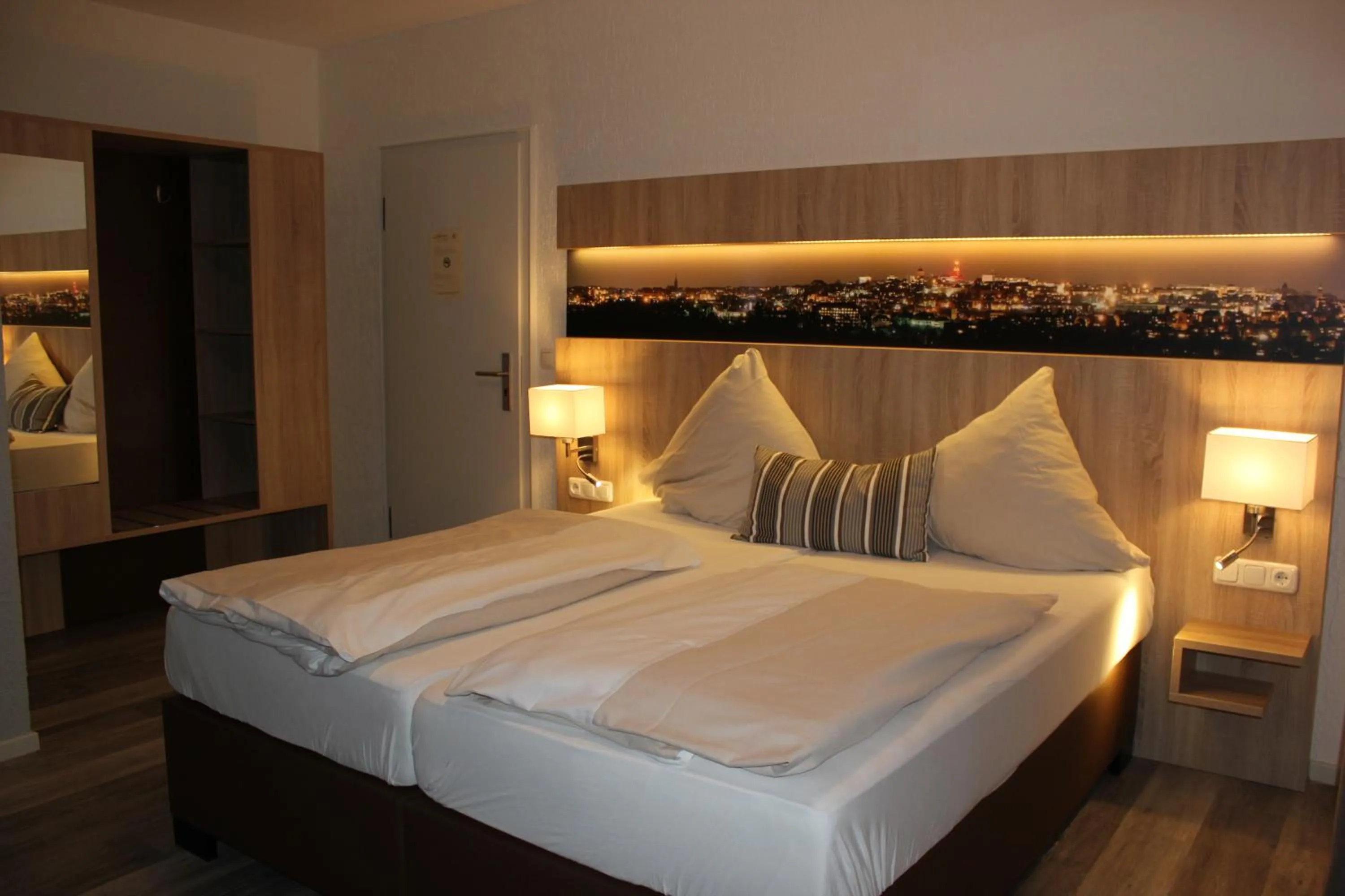 Bed in Hotel Restaurant Kromberg