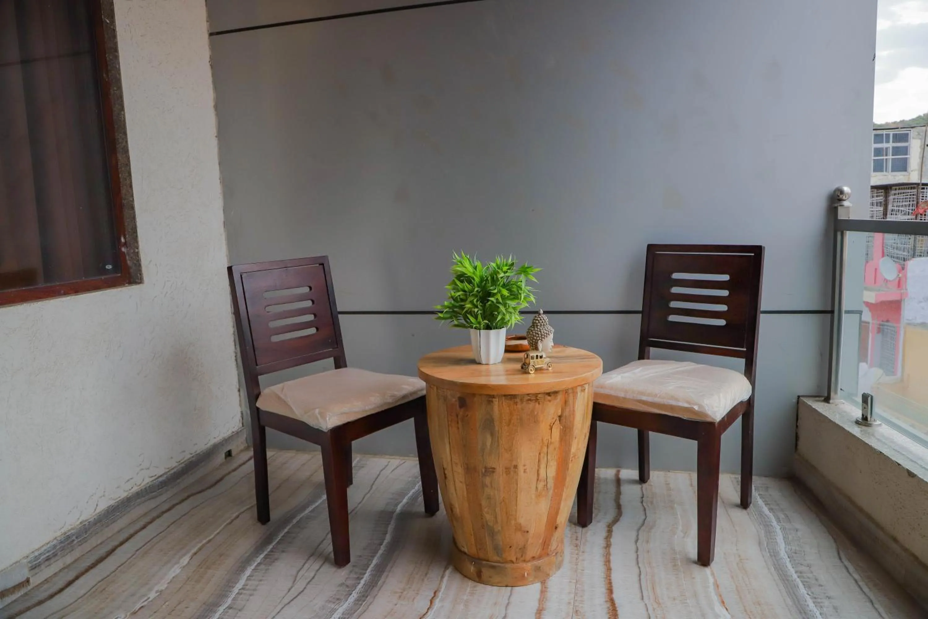 Seating area in Komal Inn