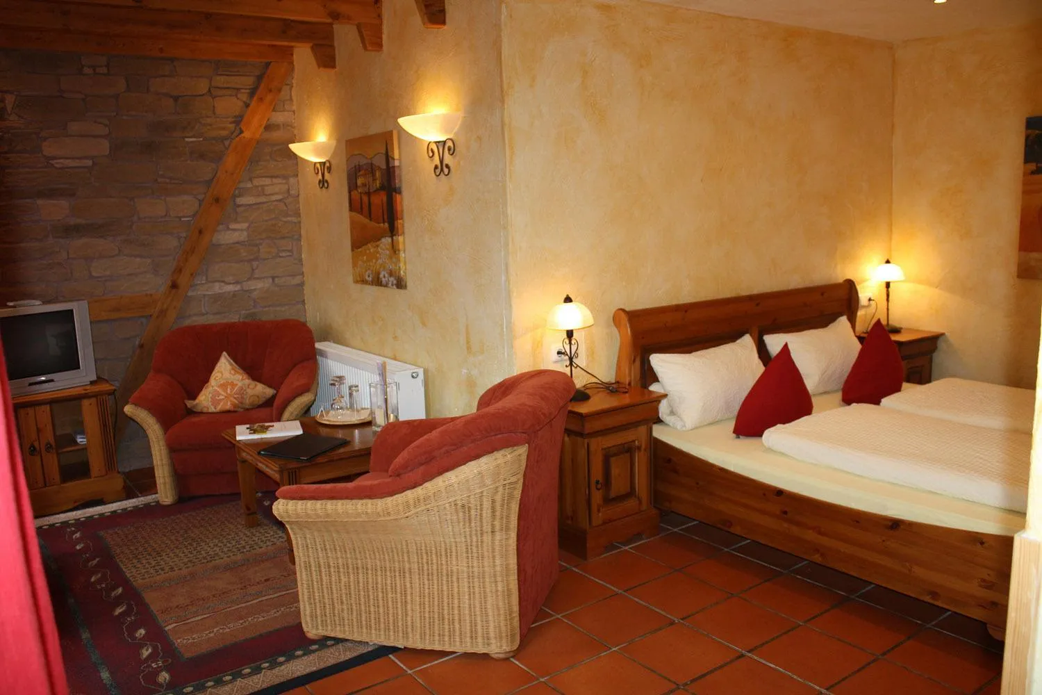 Seating area, Bed in Weingut Magdalenenhof
