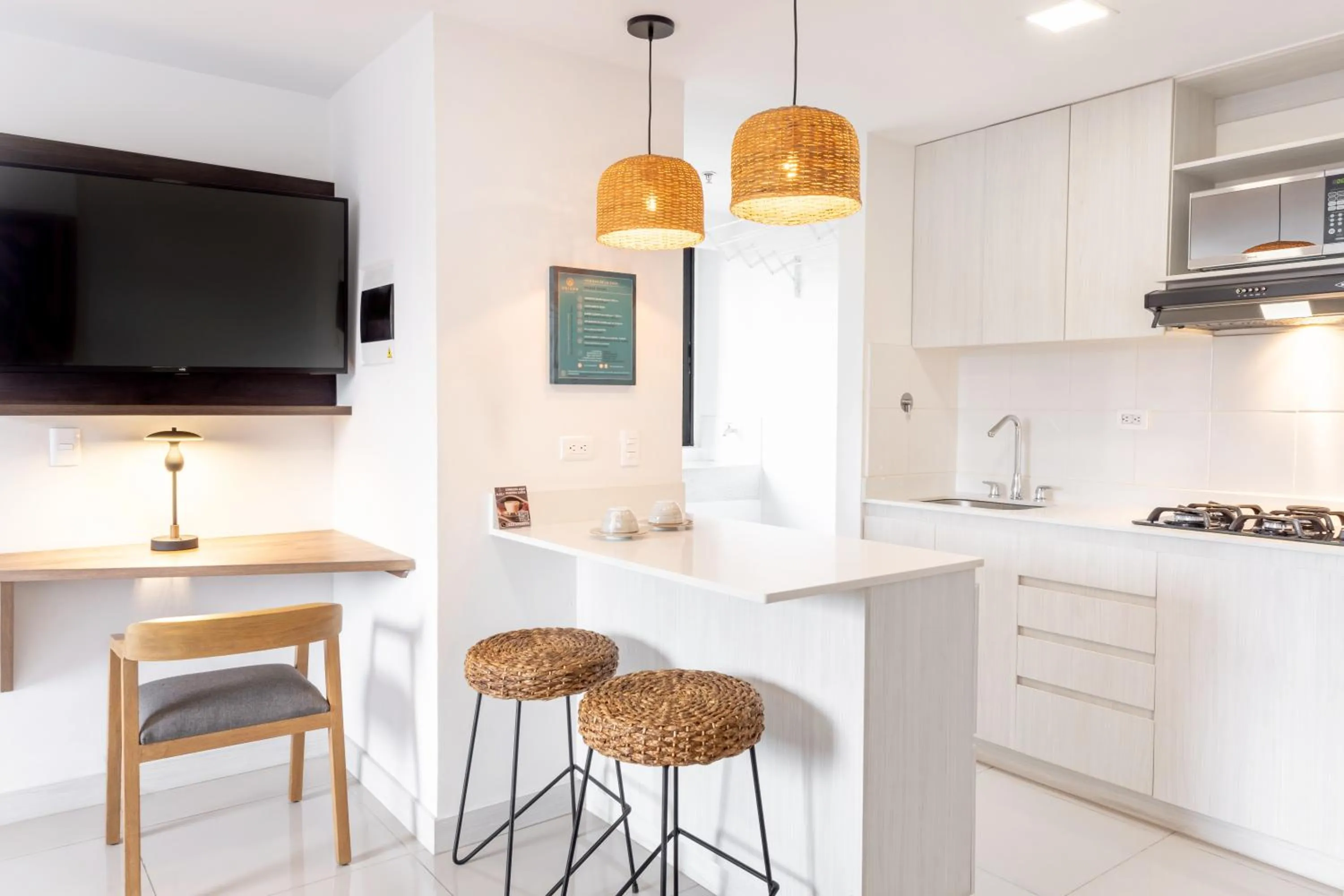 Seating area in Origen Local Suites