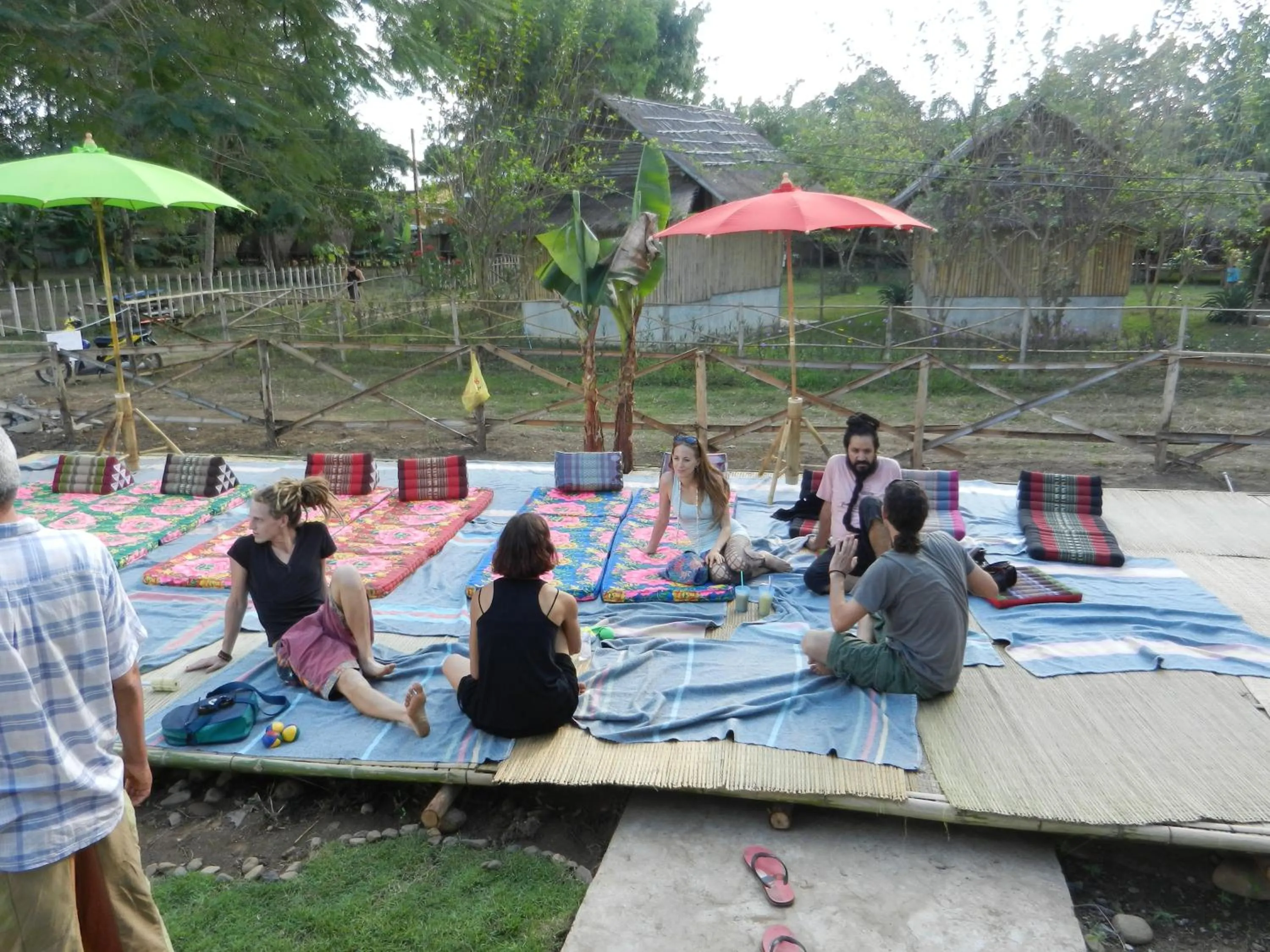 People in Pai circus hostel