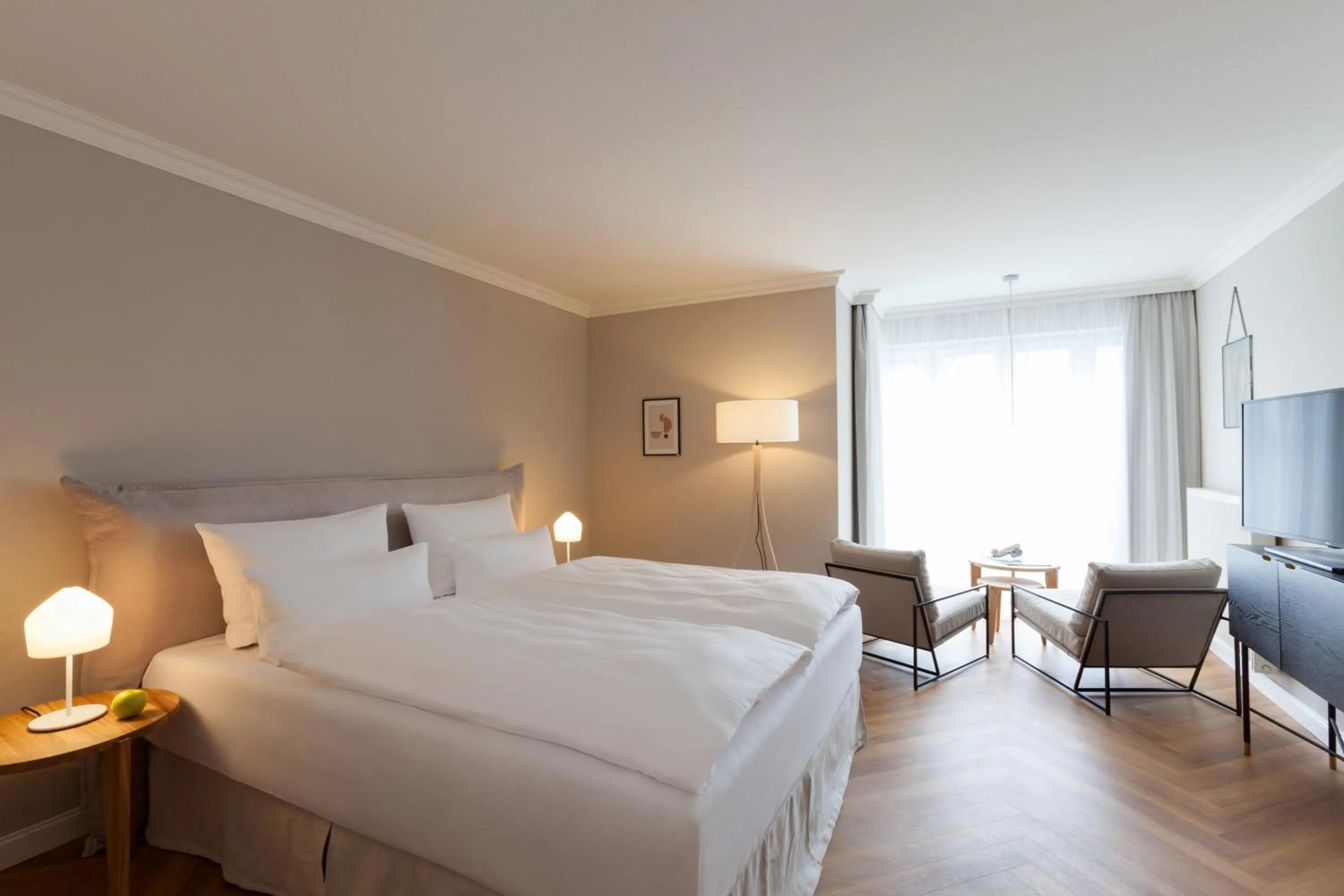 Bed in Vju Hotel Rügen